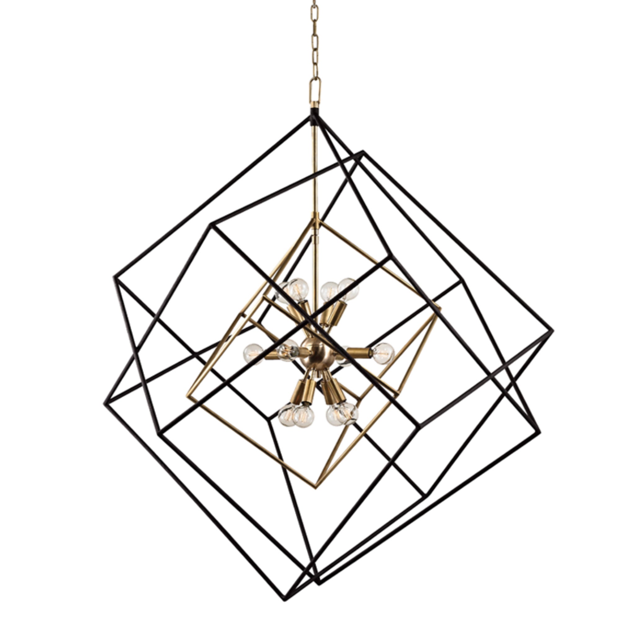 Roundout 12 Light Chandelier in Aged Brass