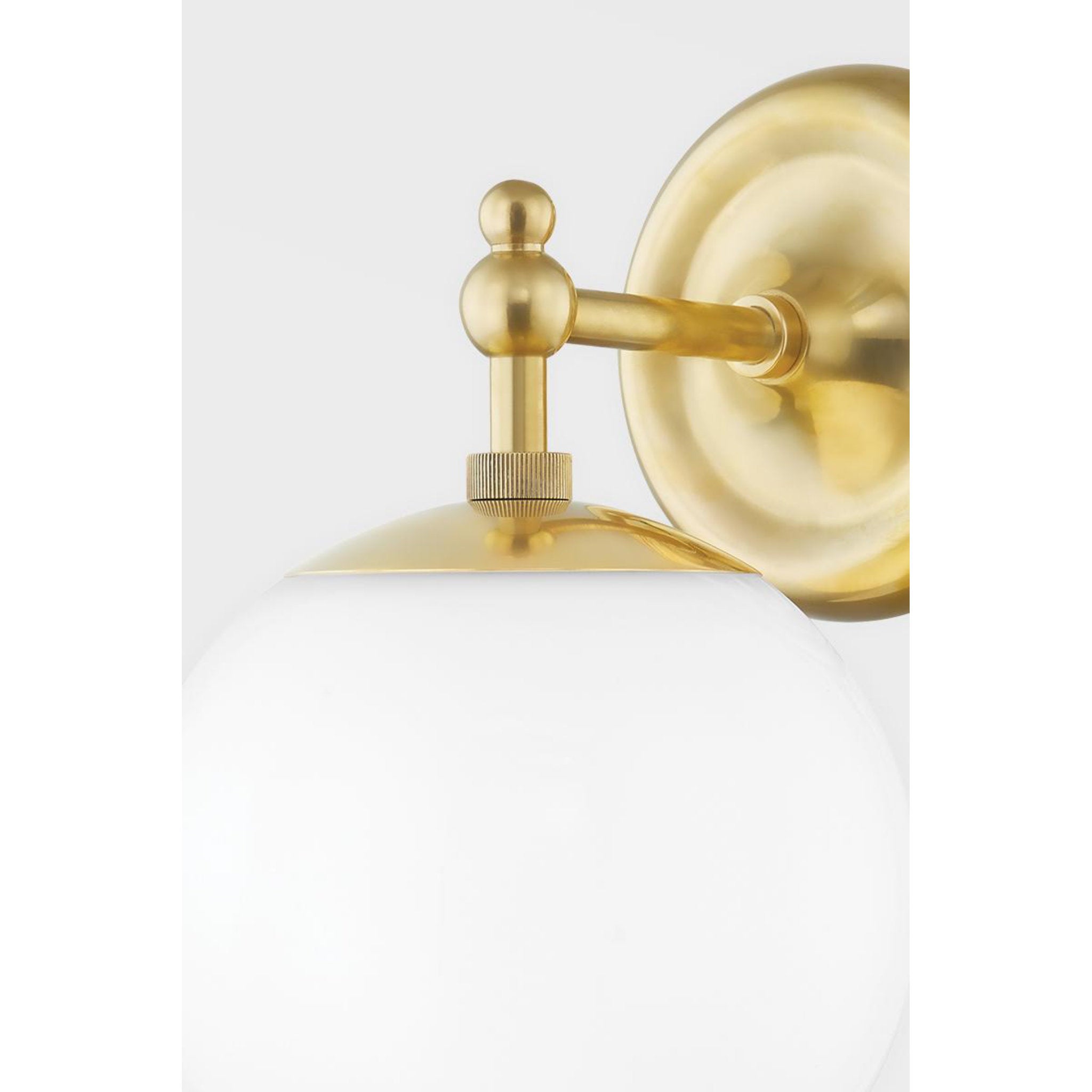 Sphere No.1 1 Light Semi Flush in Aged Brass by Mark D. Sikes