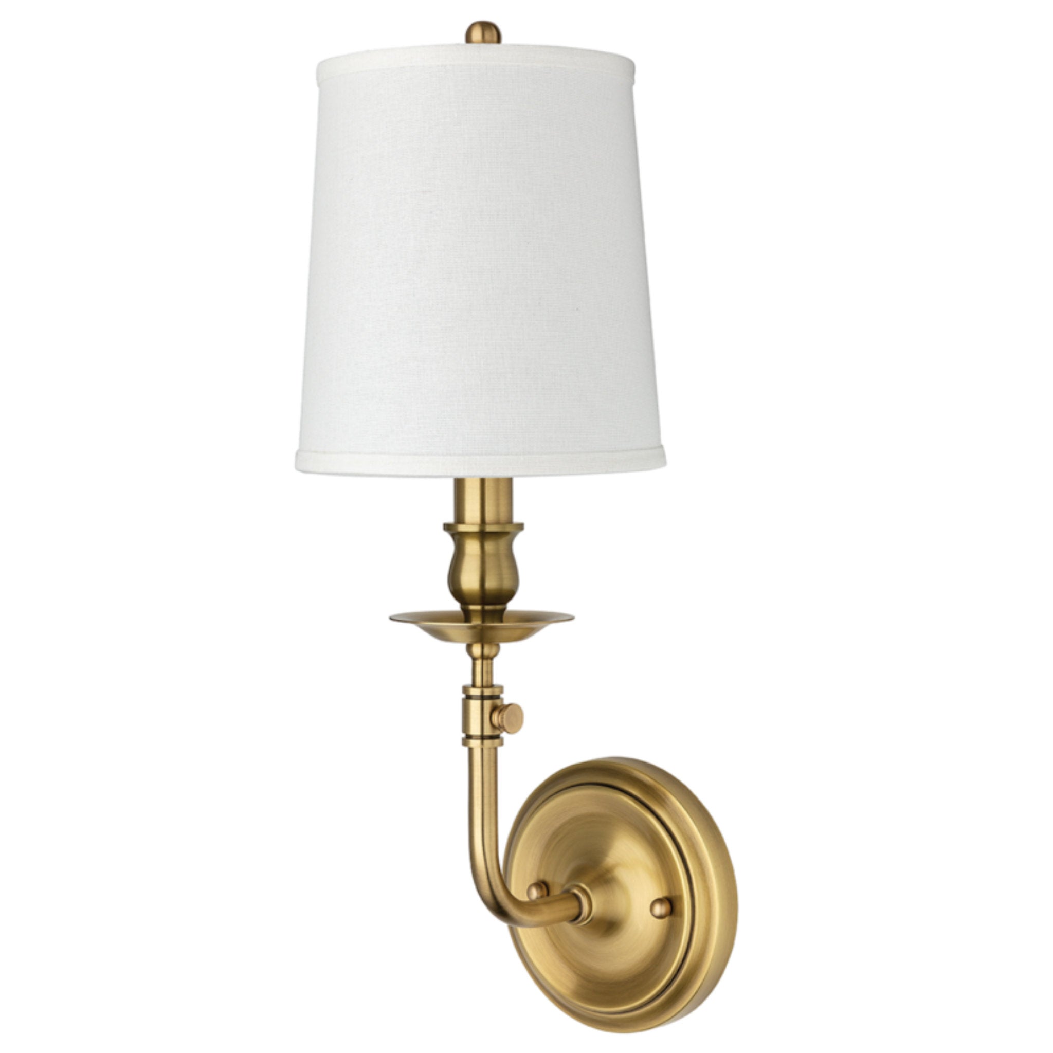 Logan 1 Light Wall Sconce in Aged Brass