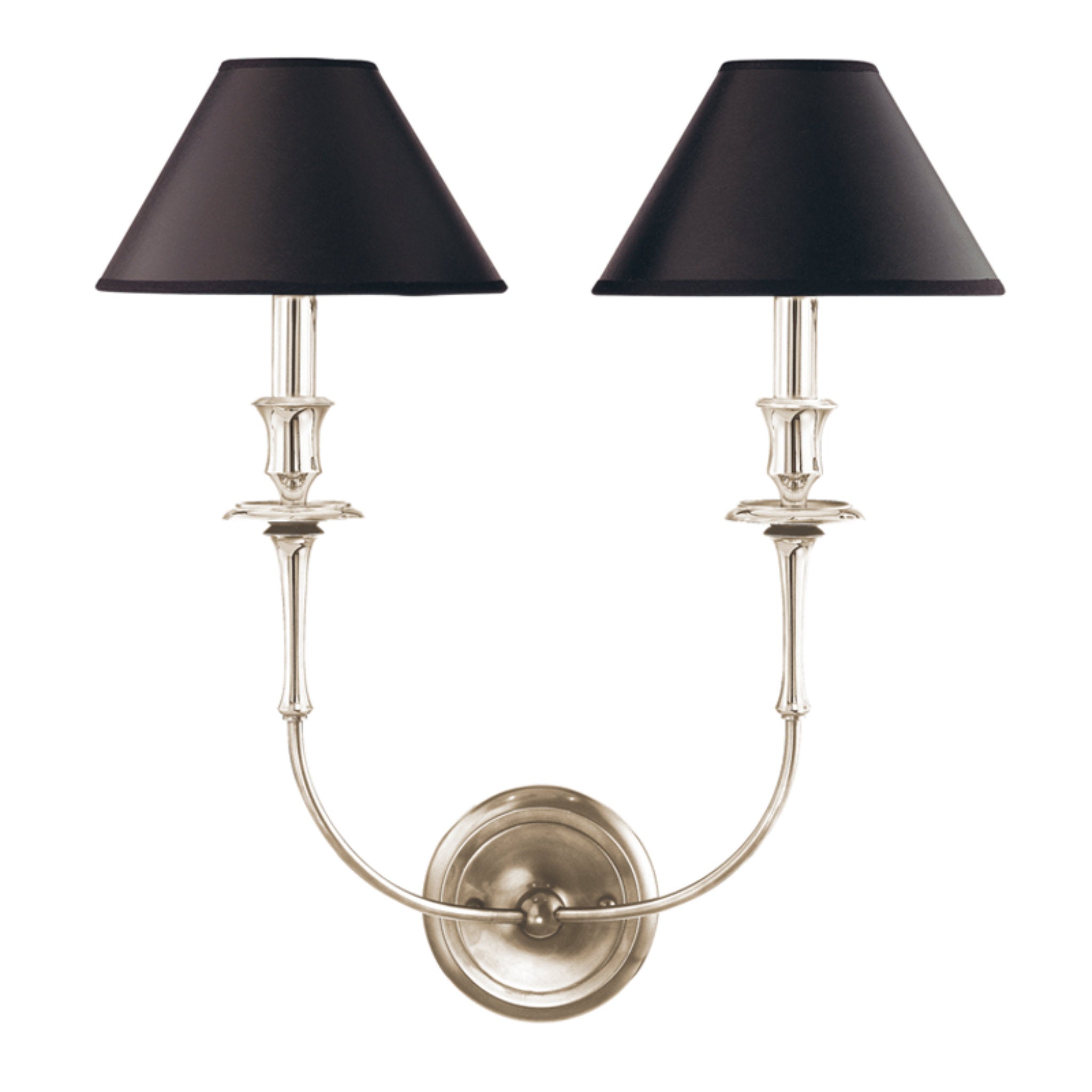 Jasper 2 Light Wall Sconce in Polished Nickel