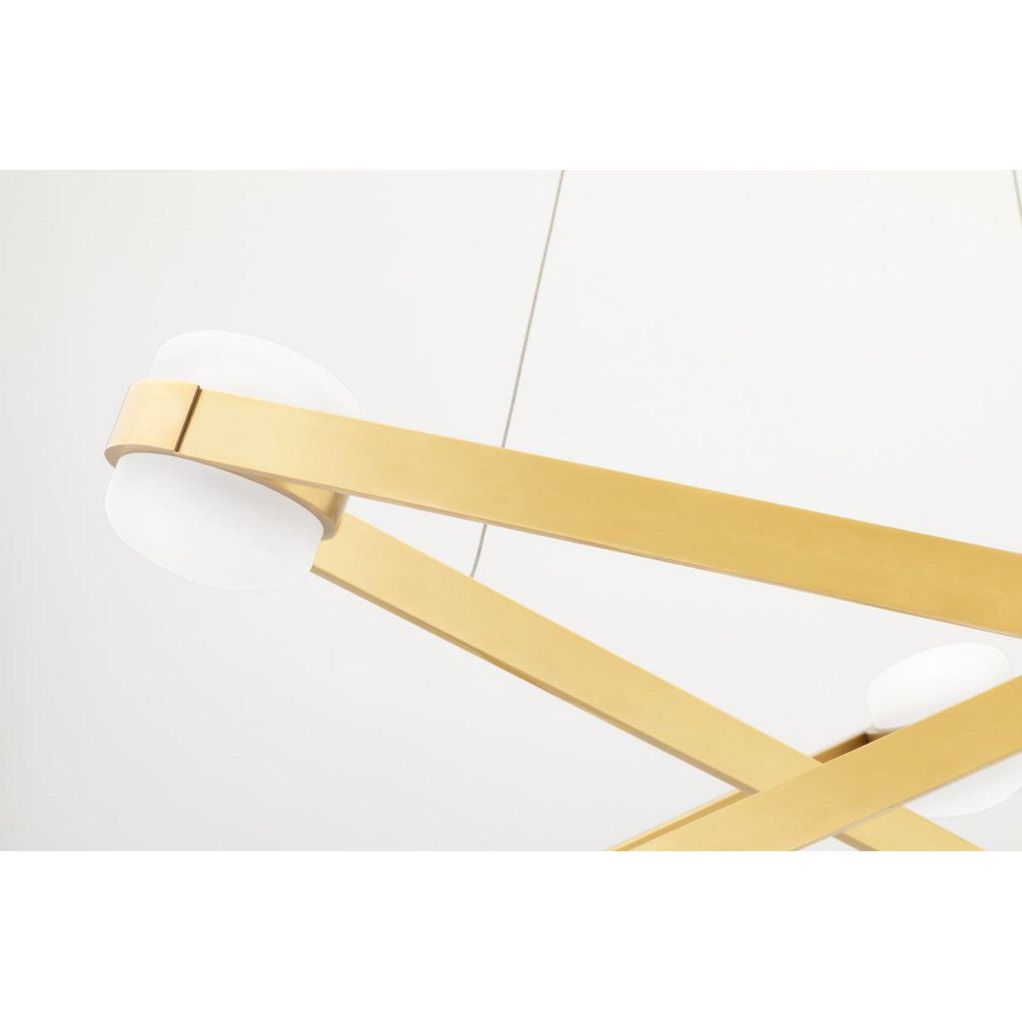 Orbit 6 Light Chandelier in Aged Brass