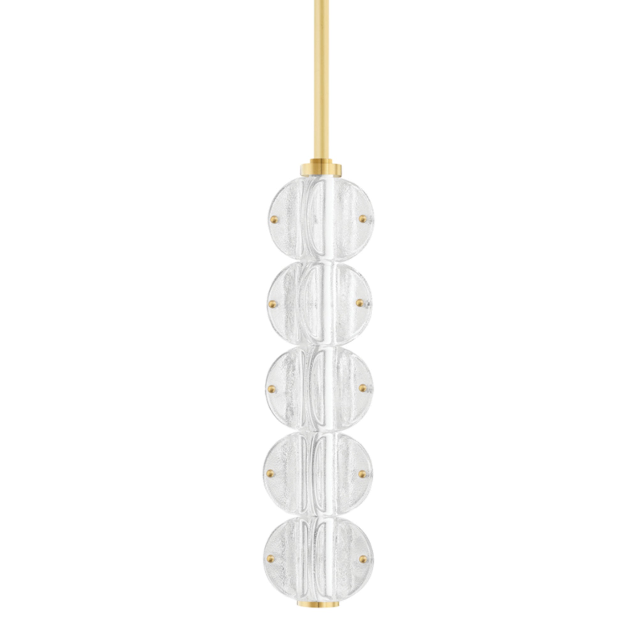 Lindley 5 Light Pendant in Aged Brass