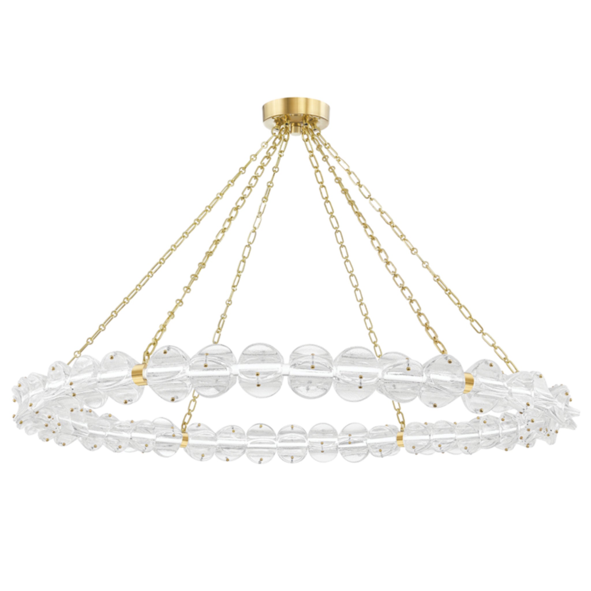 Lindley 1 Light Chandelier in Aged Brass