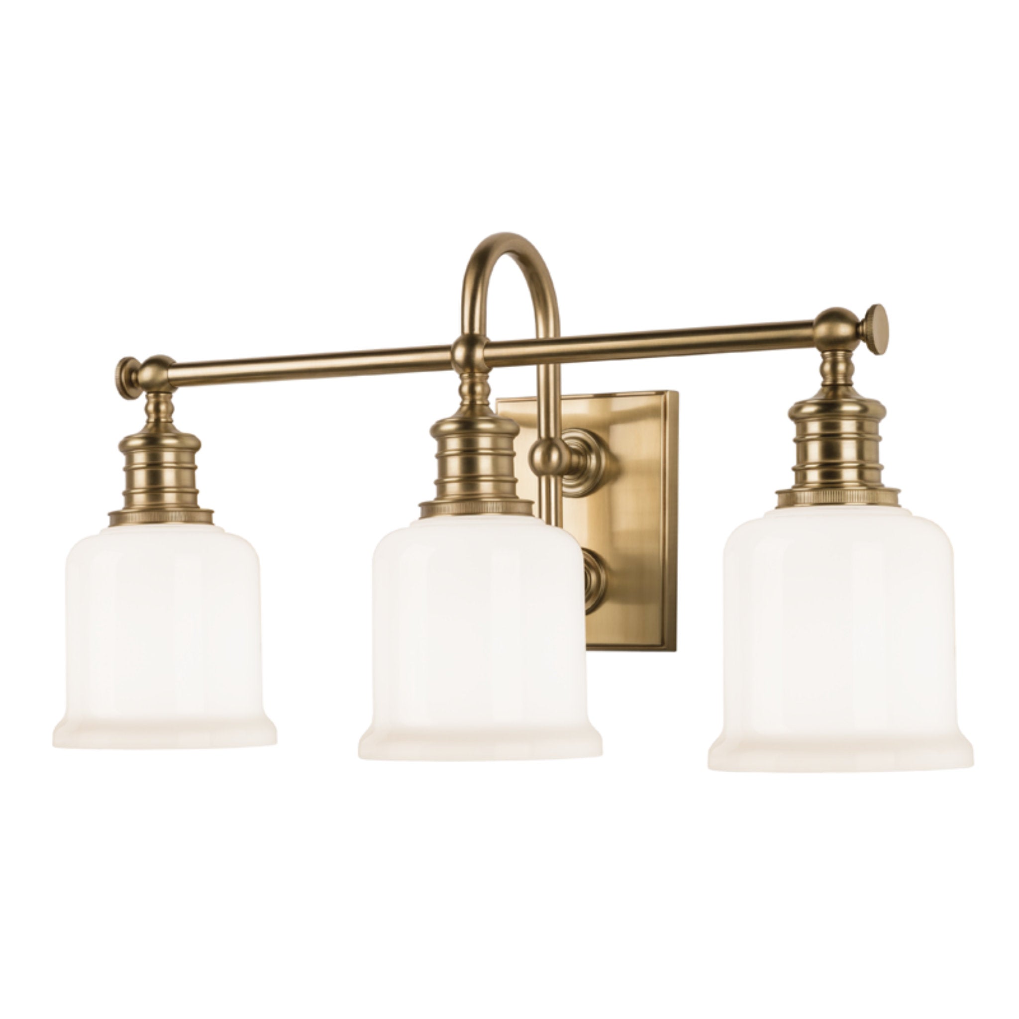 Keswick 3 Light Bath and Vanity in Aged Brass