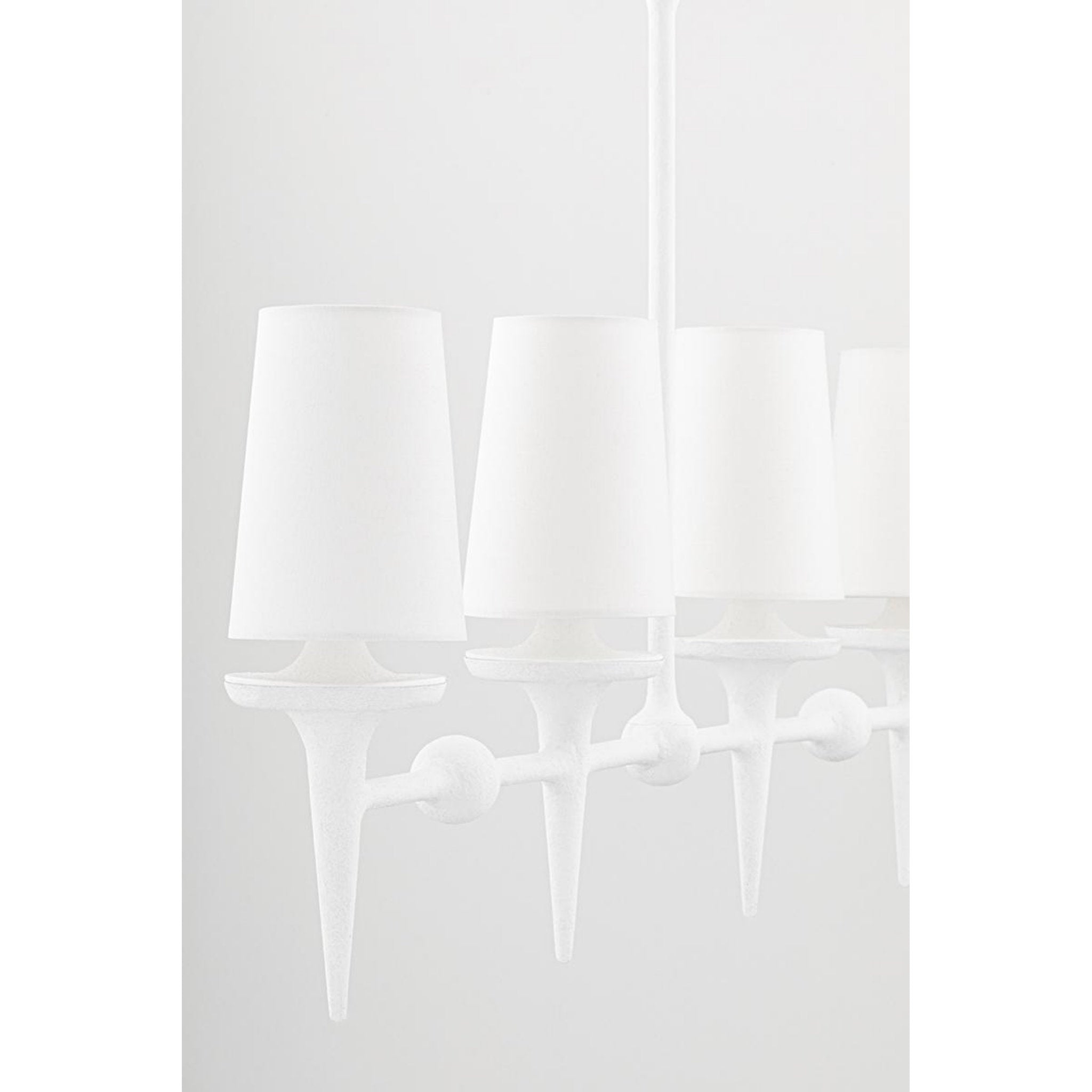 Torch 6 Light Linear in White Plaster