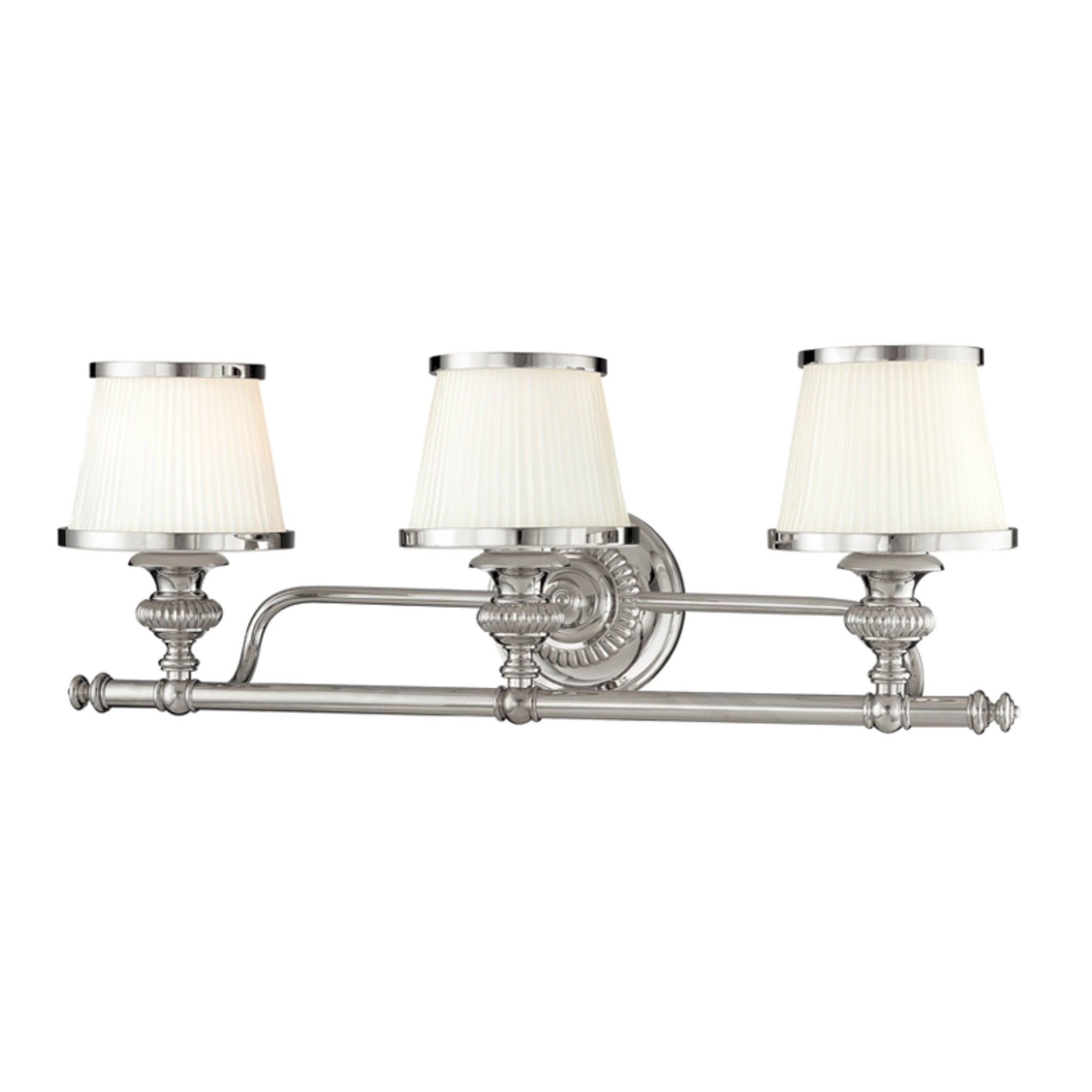 Milton 3 Light Bath and Vanity in Polished Nickel