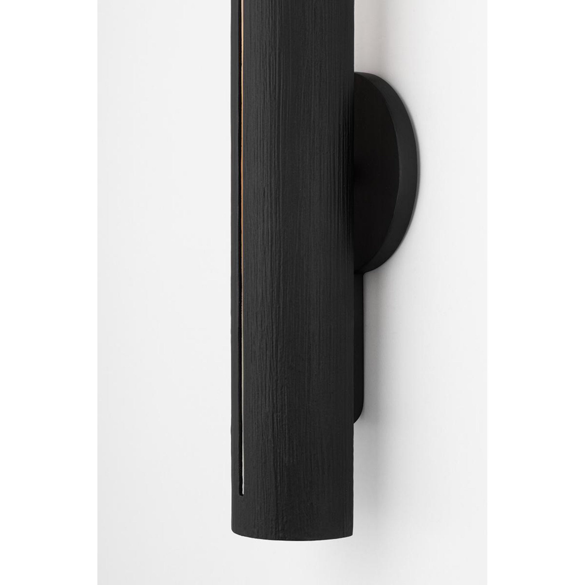 Brandon Wall Sconce 2-Light LED in  Textured Black L3.13 x W3.13 x H17.75