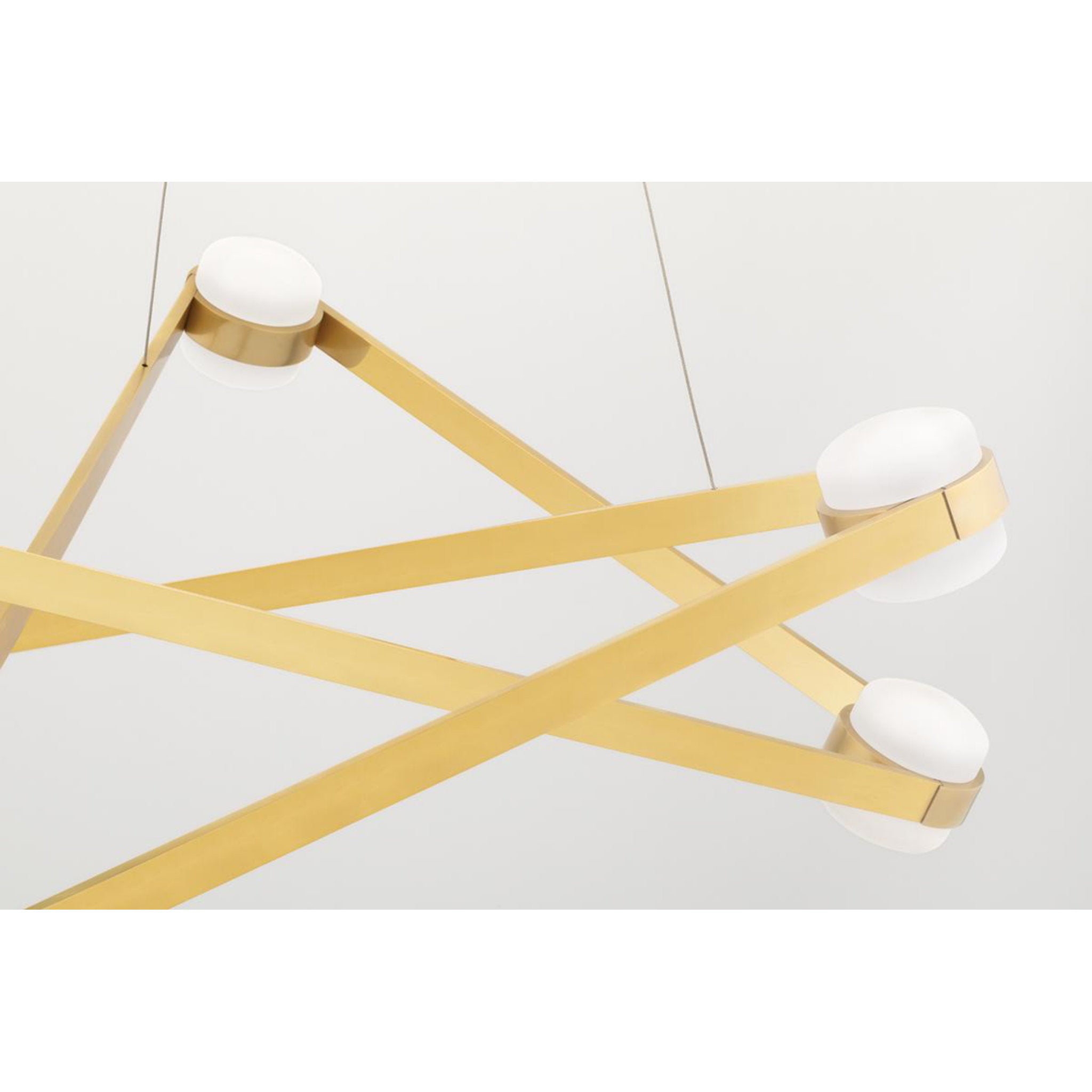 Orbit 6 Light Chandelier in Aged Brass