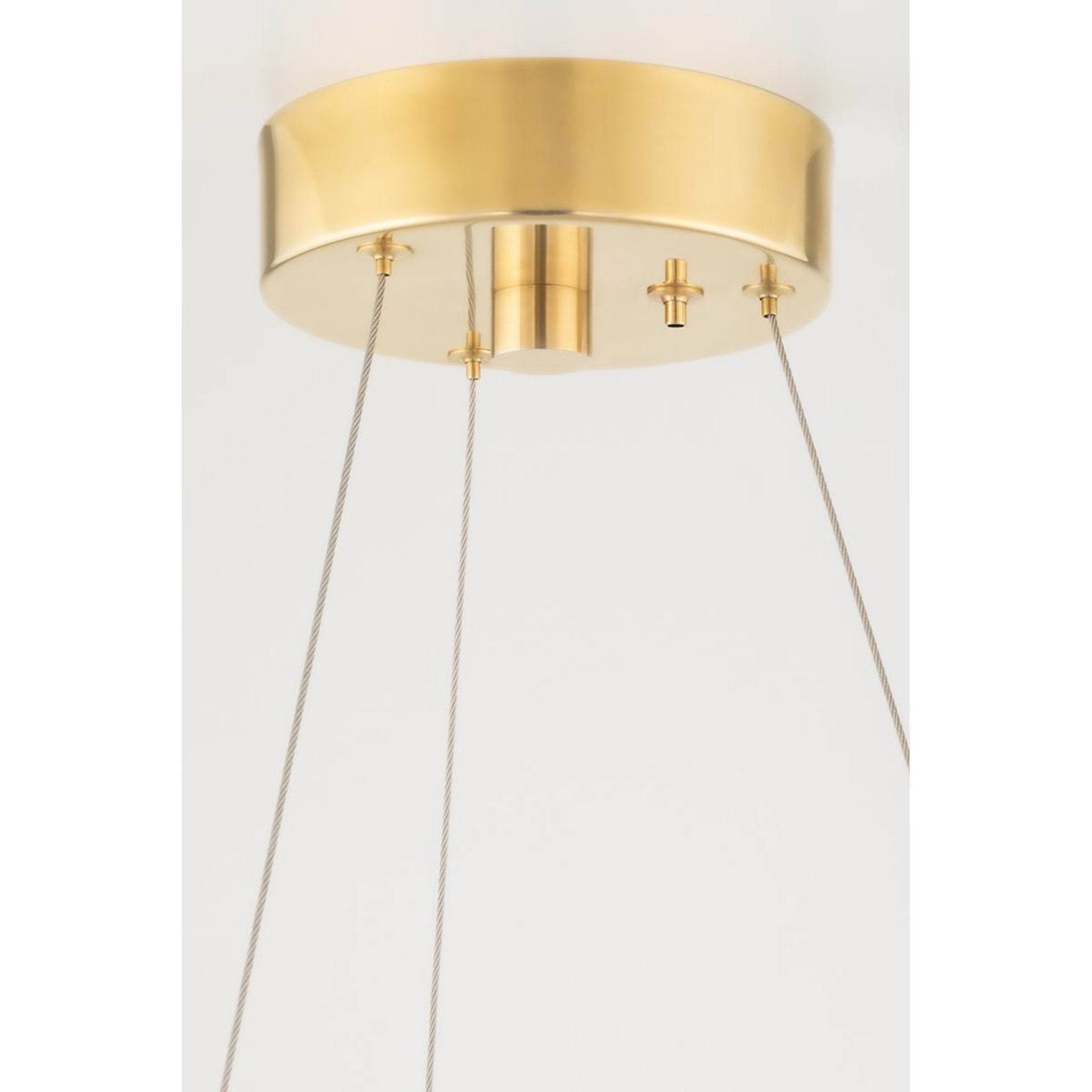 Orbit 6 Light Chandelier in Aged Brass