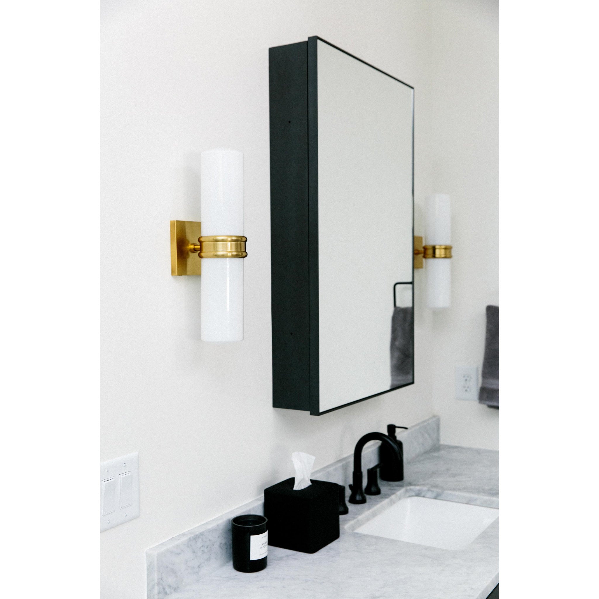 Natalie 2-Light Wall Sconce in Aged Brass by Justin Crocker