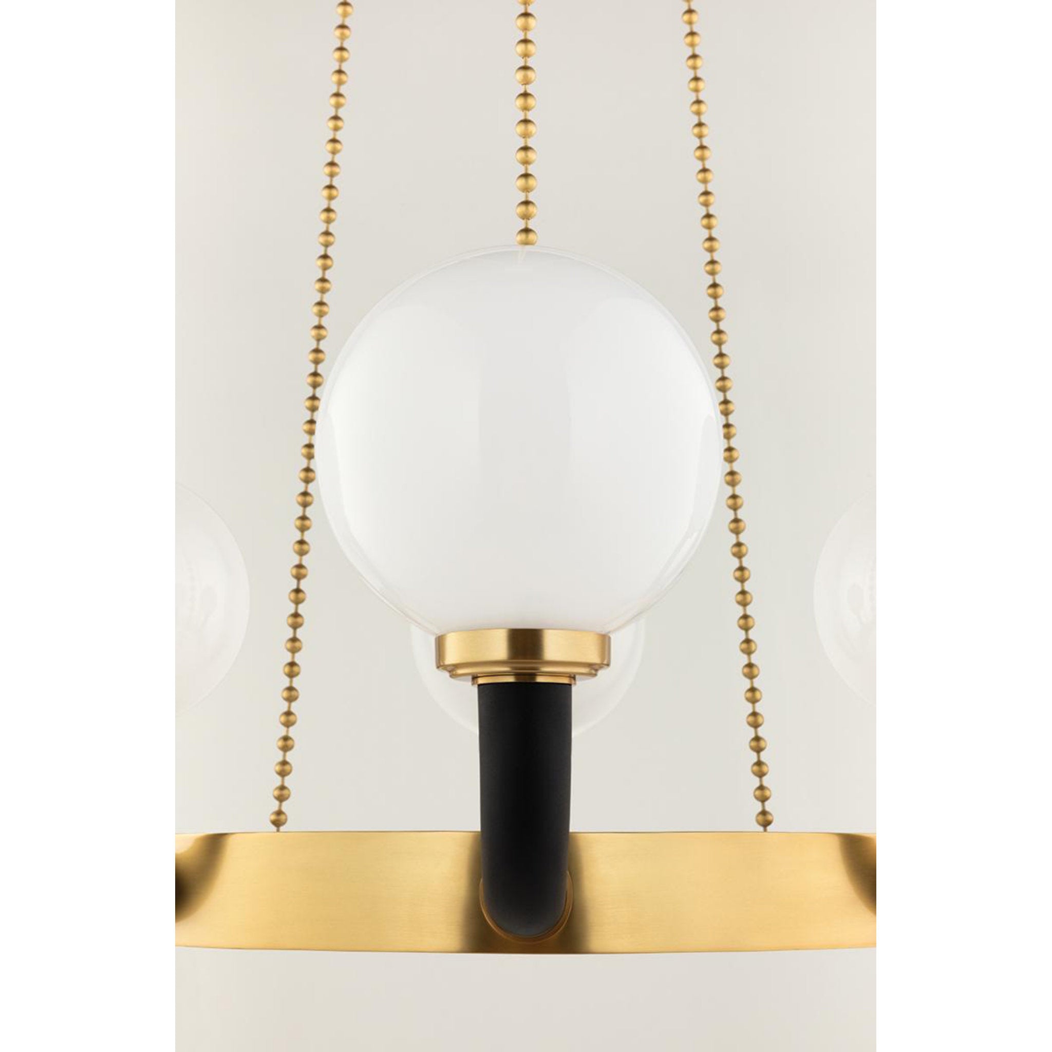 Werner 12 Light Chandelier in Aged Brass/black