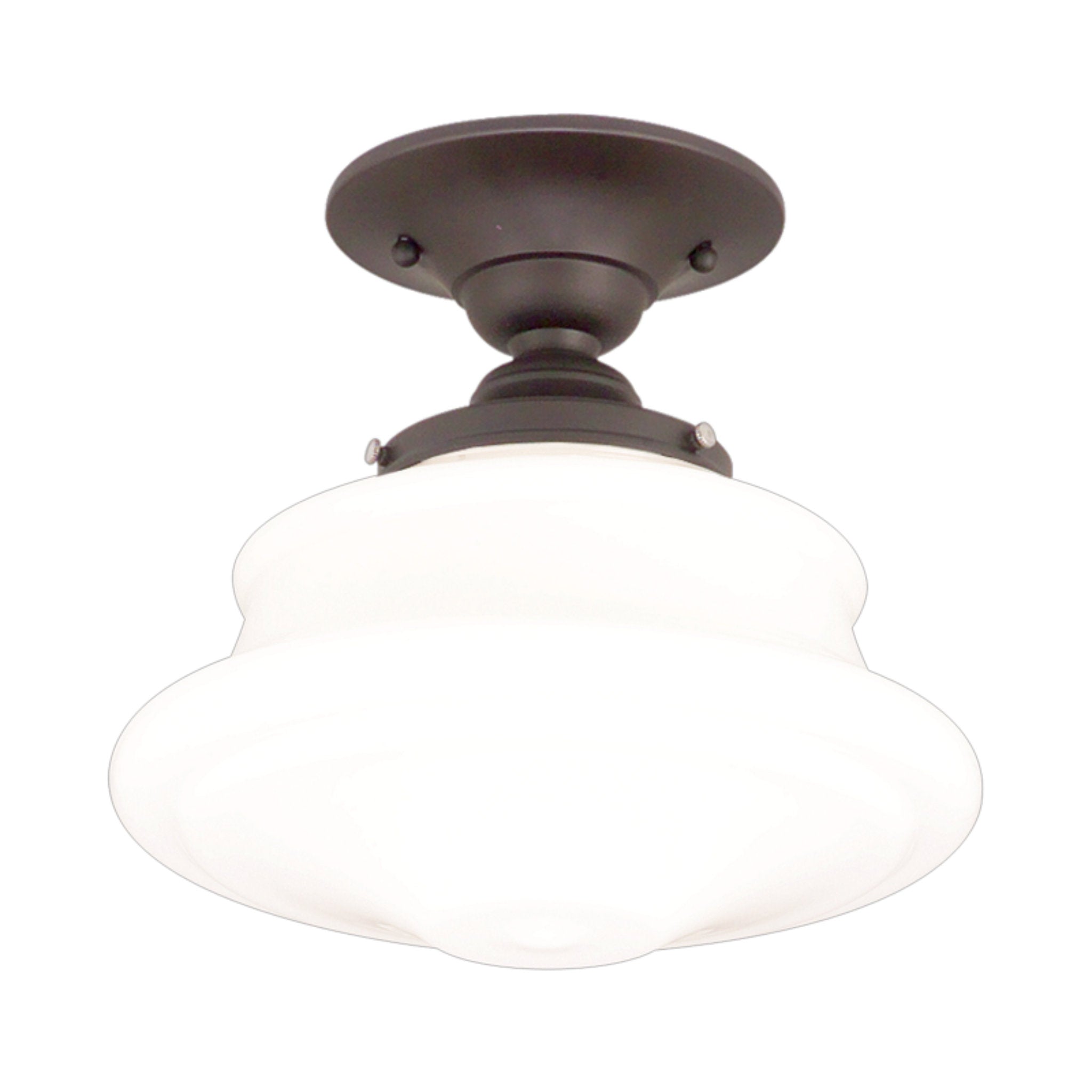 Petersburg 1 Light Semi Flush in Old Bronze