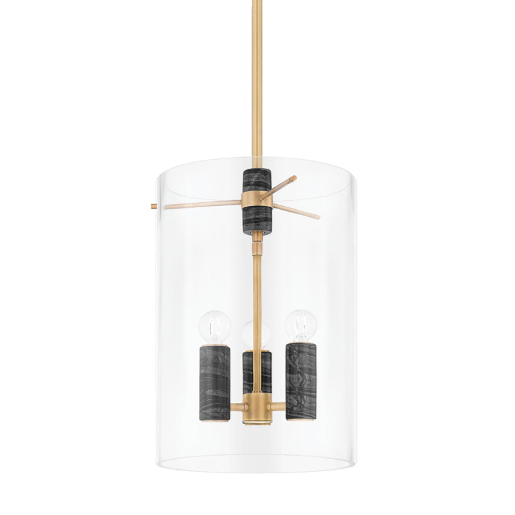 ADONIS Lantern 3-Light LED in  Vintage Brass L12 x W12 x H18