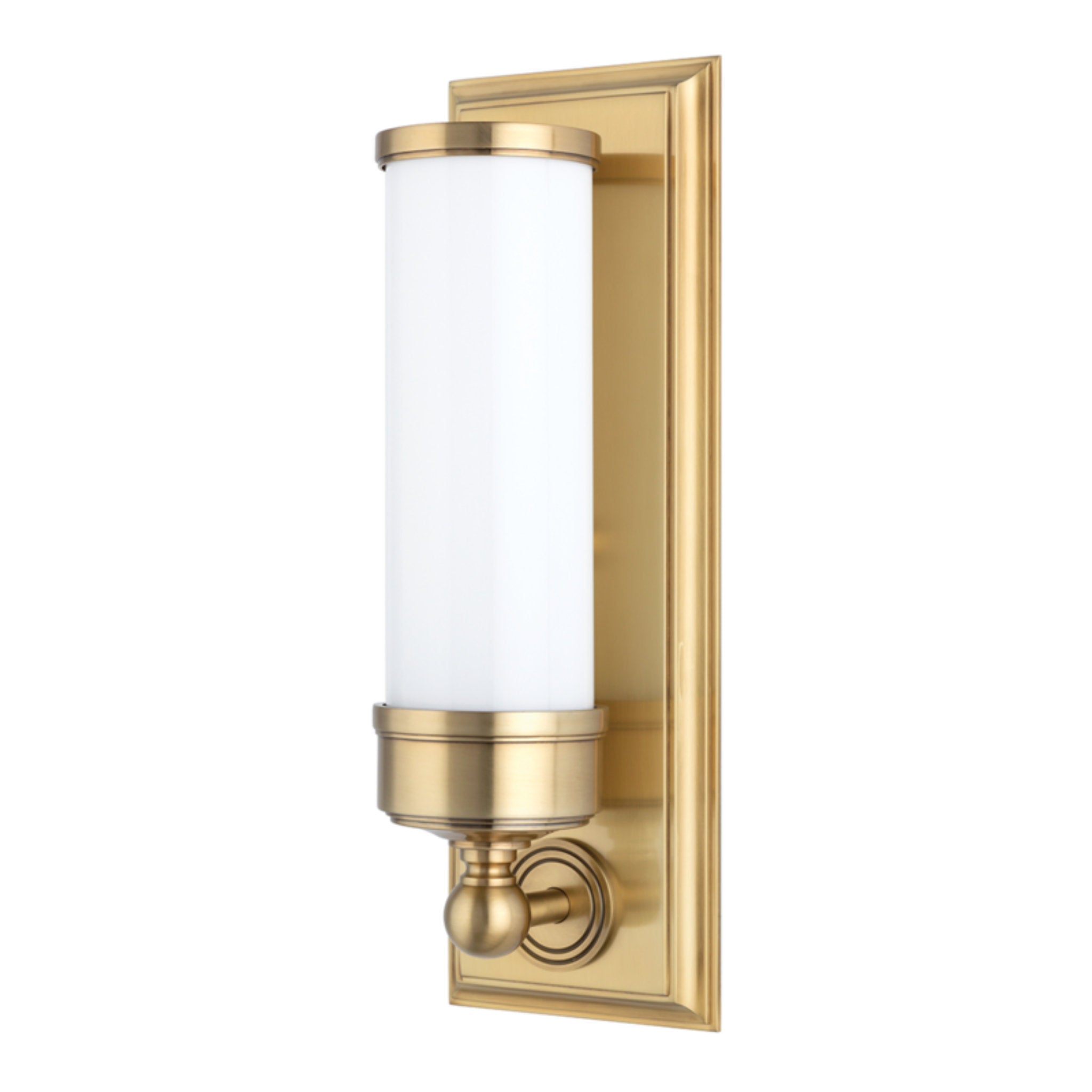 Everett 1 Light Bath and Vanity in Aged Brass