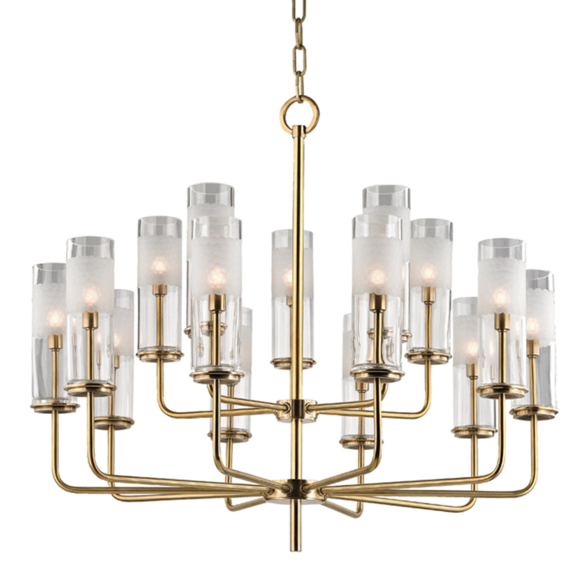 Wentworth 15 Light Chandelier in Aged Brass