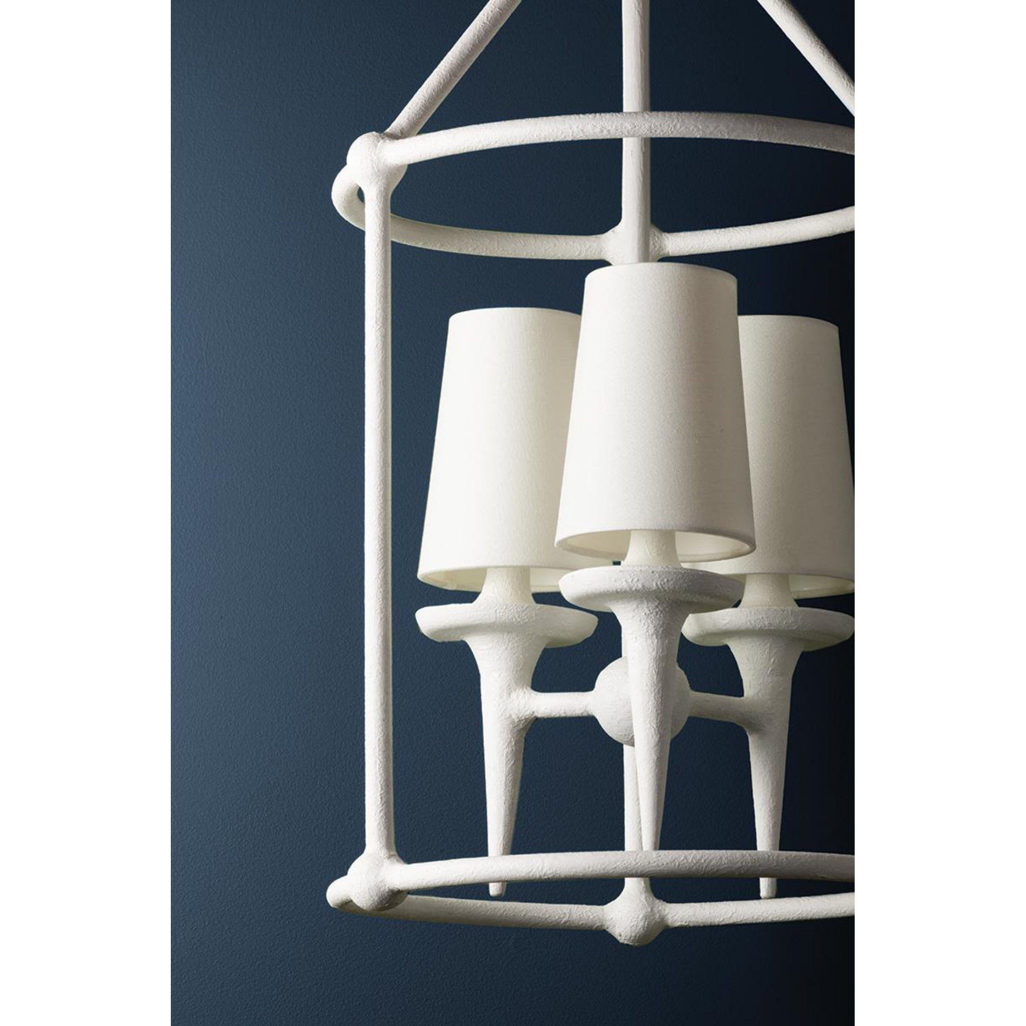 Torch 2 Light Wall Sconce in White Plaster