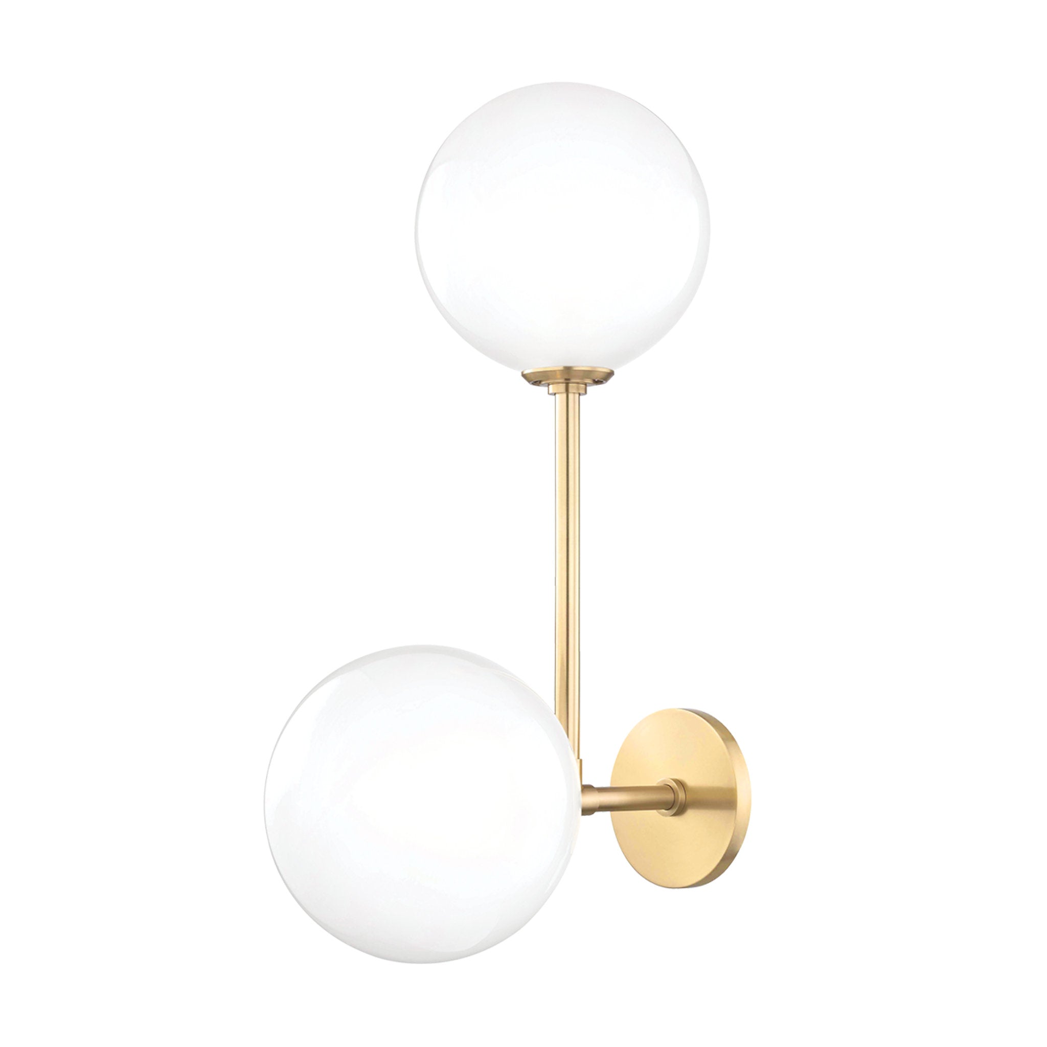 Ashleigh 2-Light Wall Sconce in Aged Brass