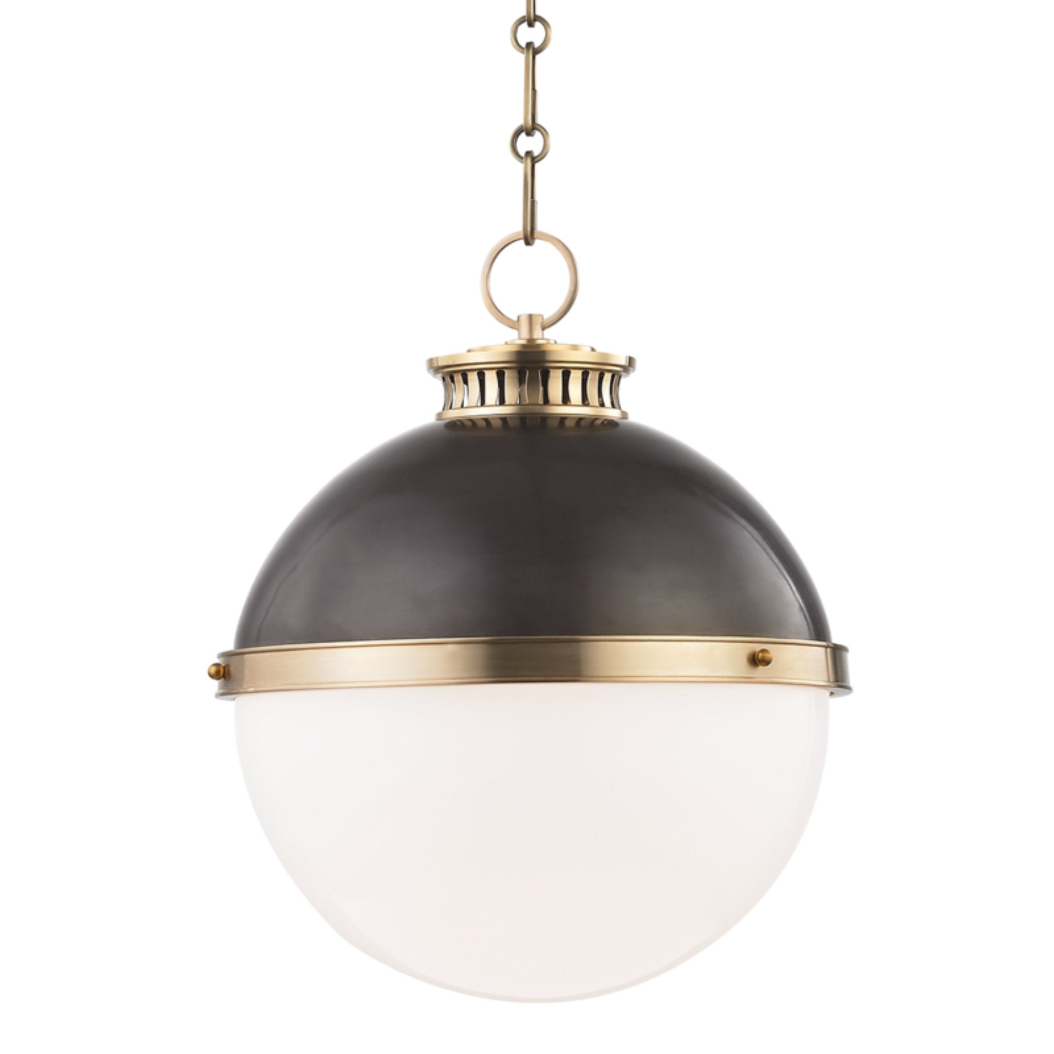 Latham 1 Light Pendant in Aged/antique Distressed Bronze