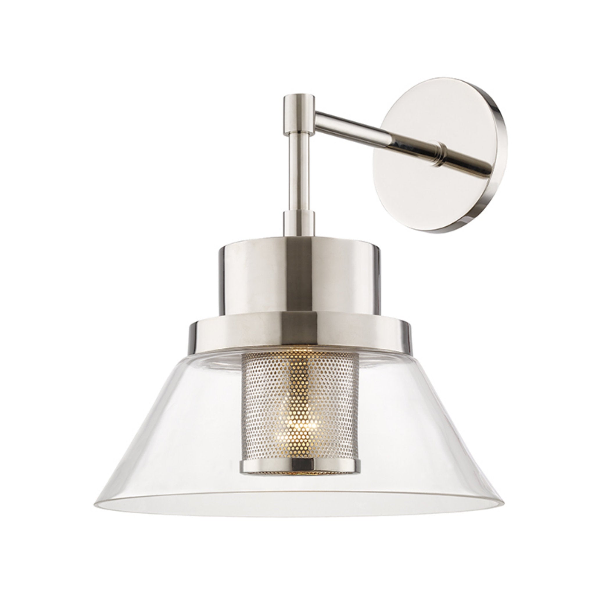 Paoli 1 Light Wall Sconce in Polished Nickel