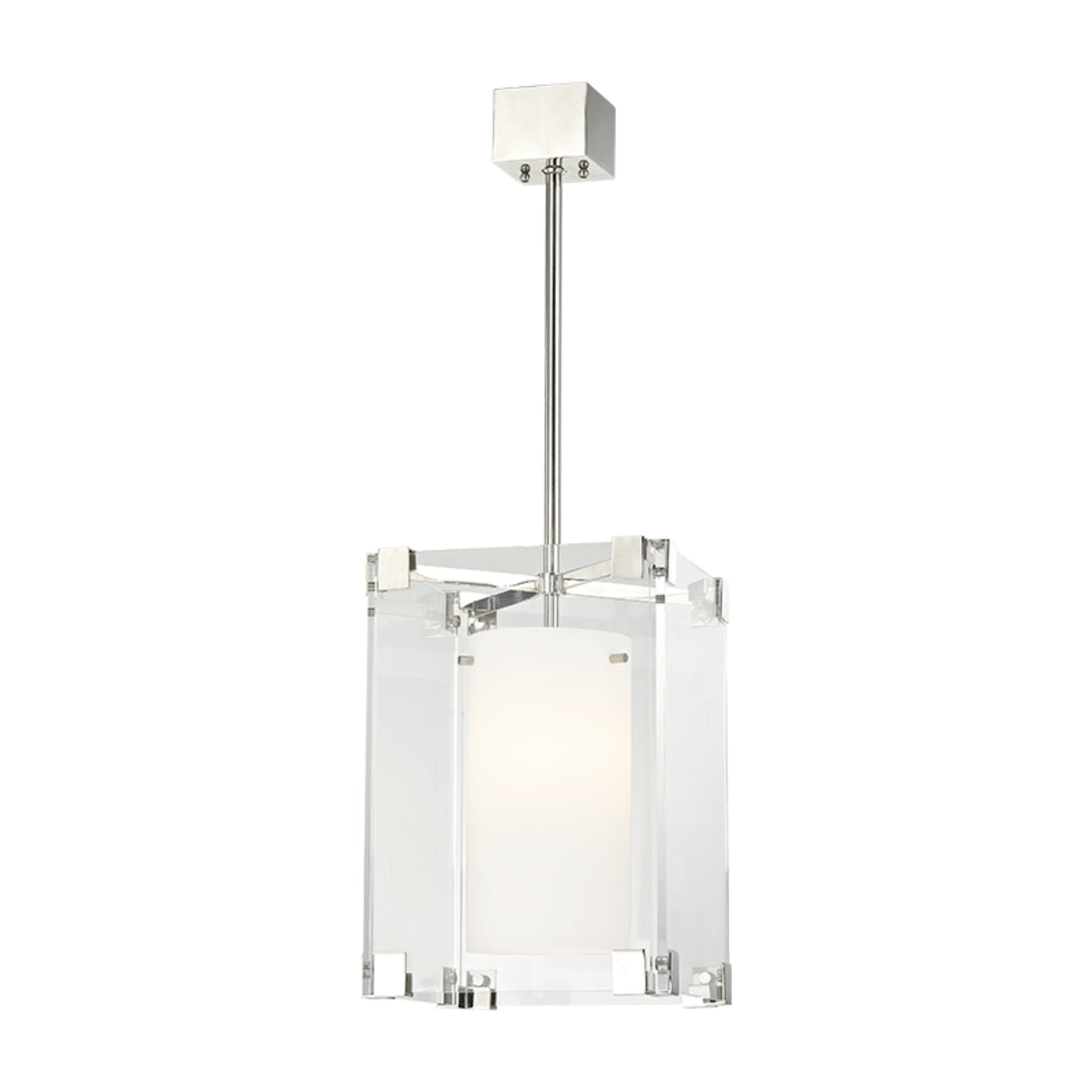 Achilles 1 Light Pendant in Polished Nickel