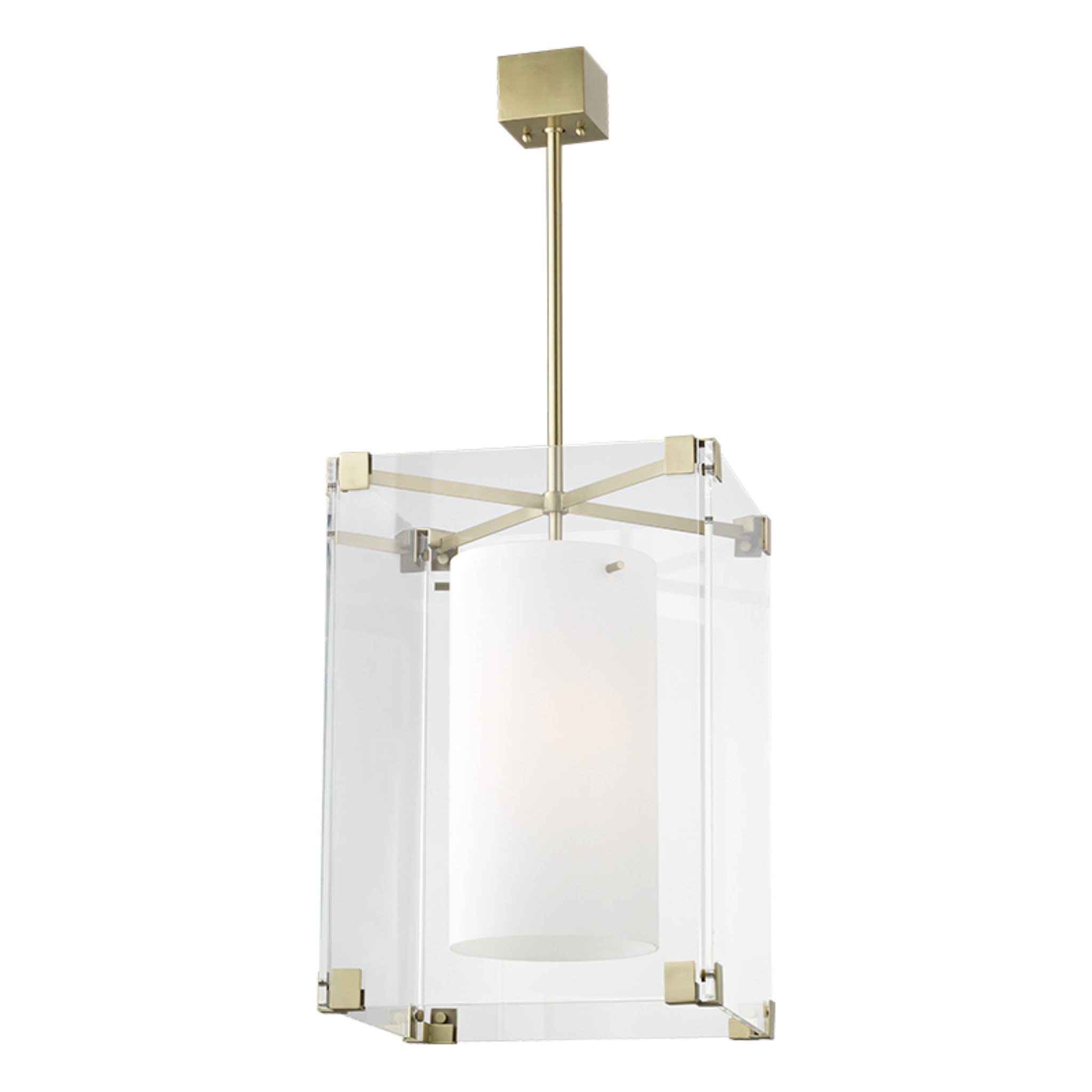 Achilles 3 Light Pendant in Aged Brass