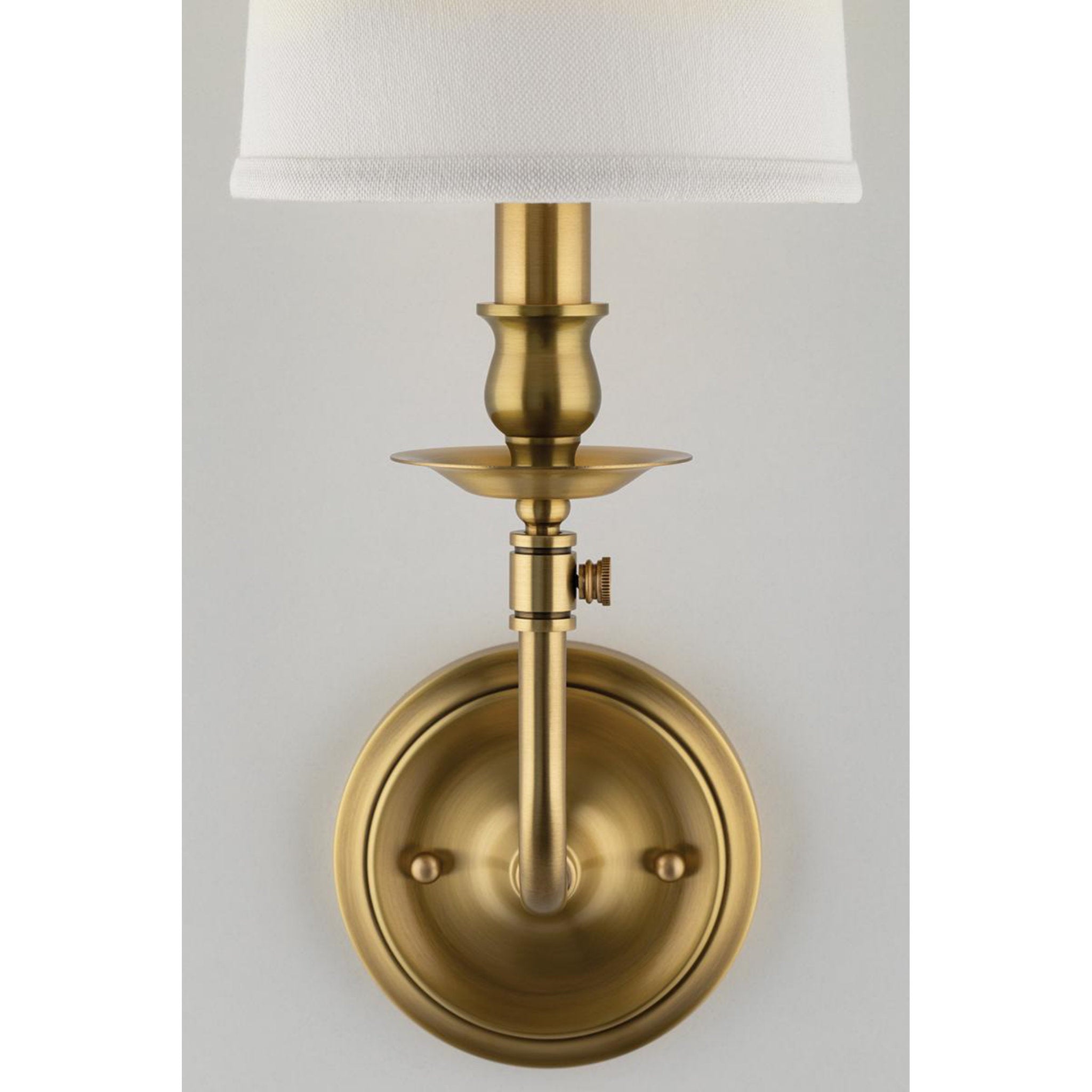 Logan 1 Light Wall Sconce in Aged Brass