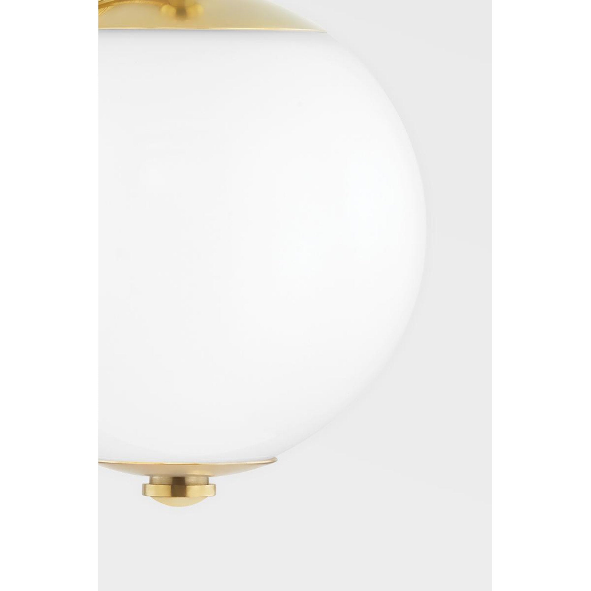 Sphere No.1 1 Light Wall Sconce in Aged Brass by Mark D. Sikes