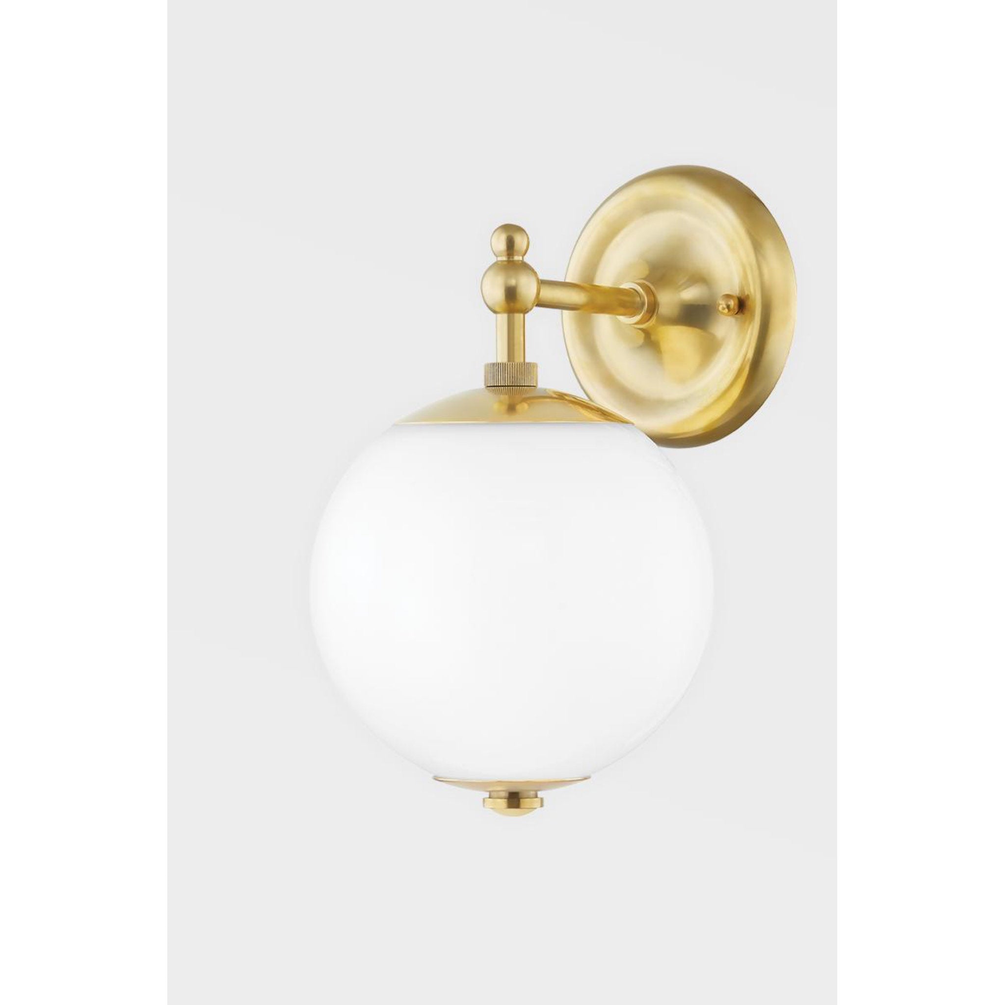 Sphere No.1 1 Light Wall Sconce in Aged Brass by Mark D. Sikes