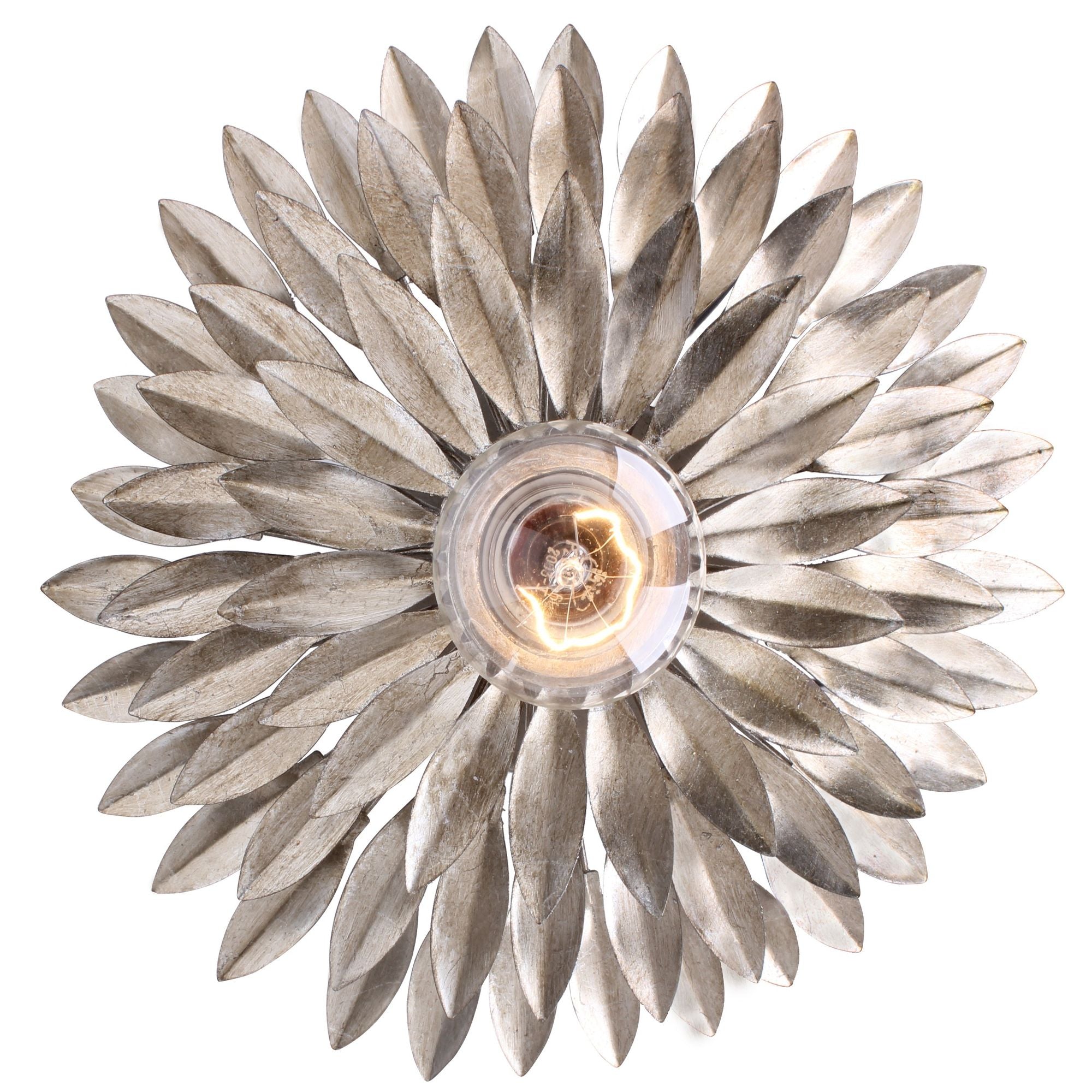 Broche 1 Light Antique Silver Sconce 11"W x 11"H x 3.5"D