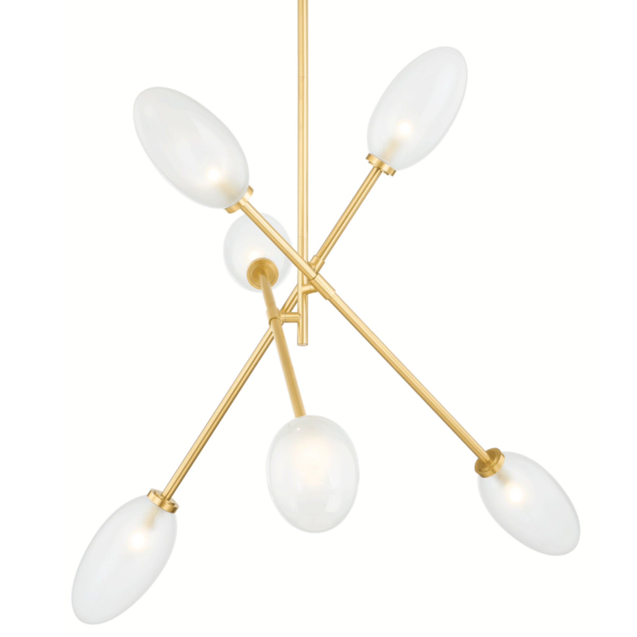 Alberton 6 Light Chandelier in Aged Brass