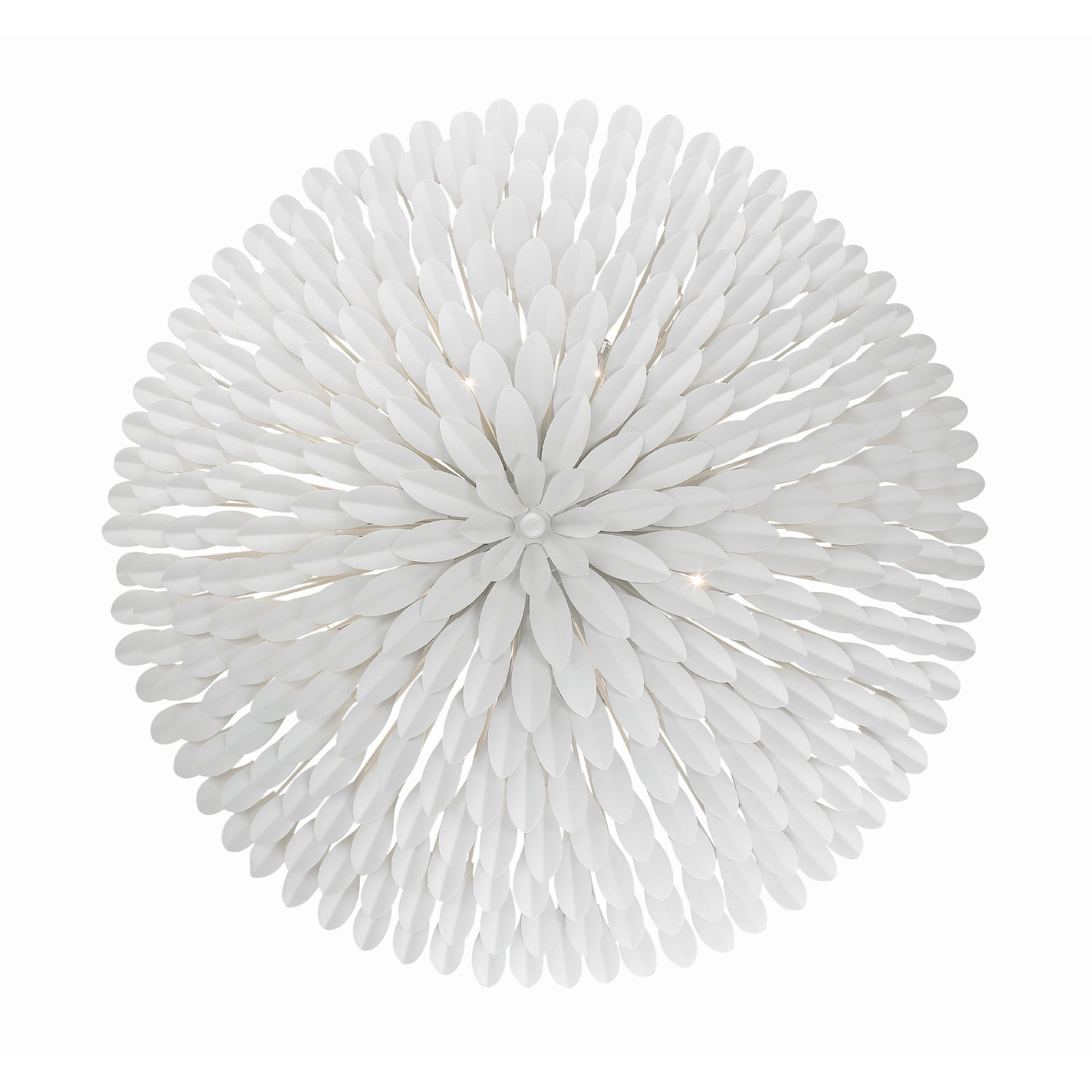 Broche 6 Light Matte White Chandelier 24.5"W x 11"H x 24.5"D