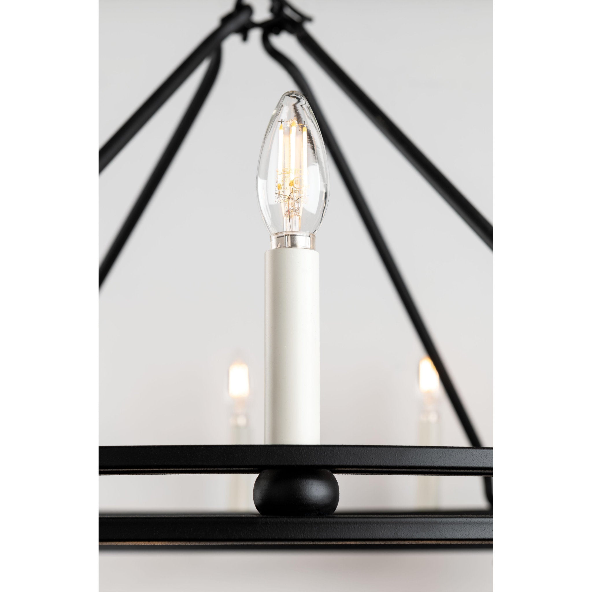 Sutton Chandelier 28-Light LED in  Textured Black L61 x W61 x H49