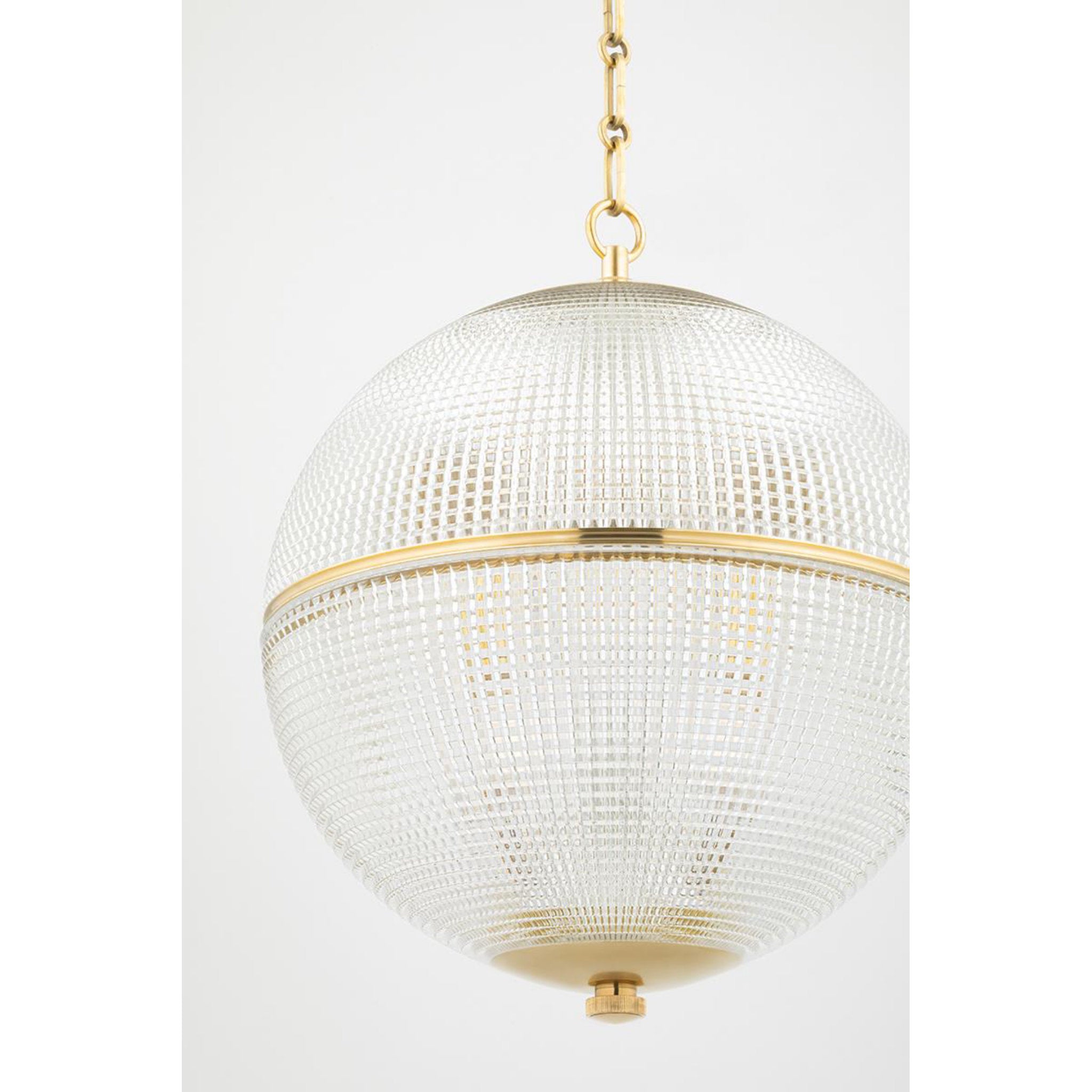 Sphere No. 3 1 Light Pendant in Polished Nickel by Mark D. Sikes