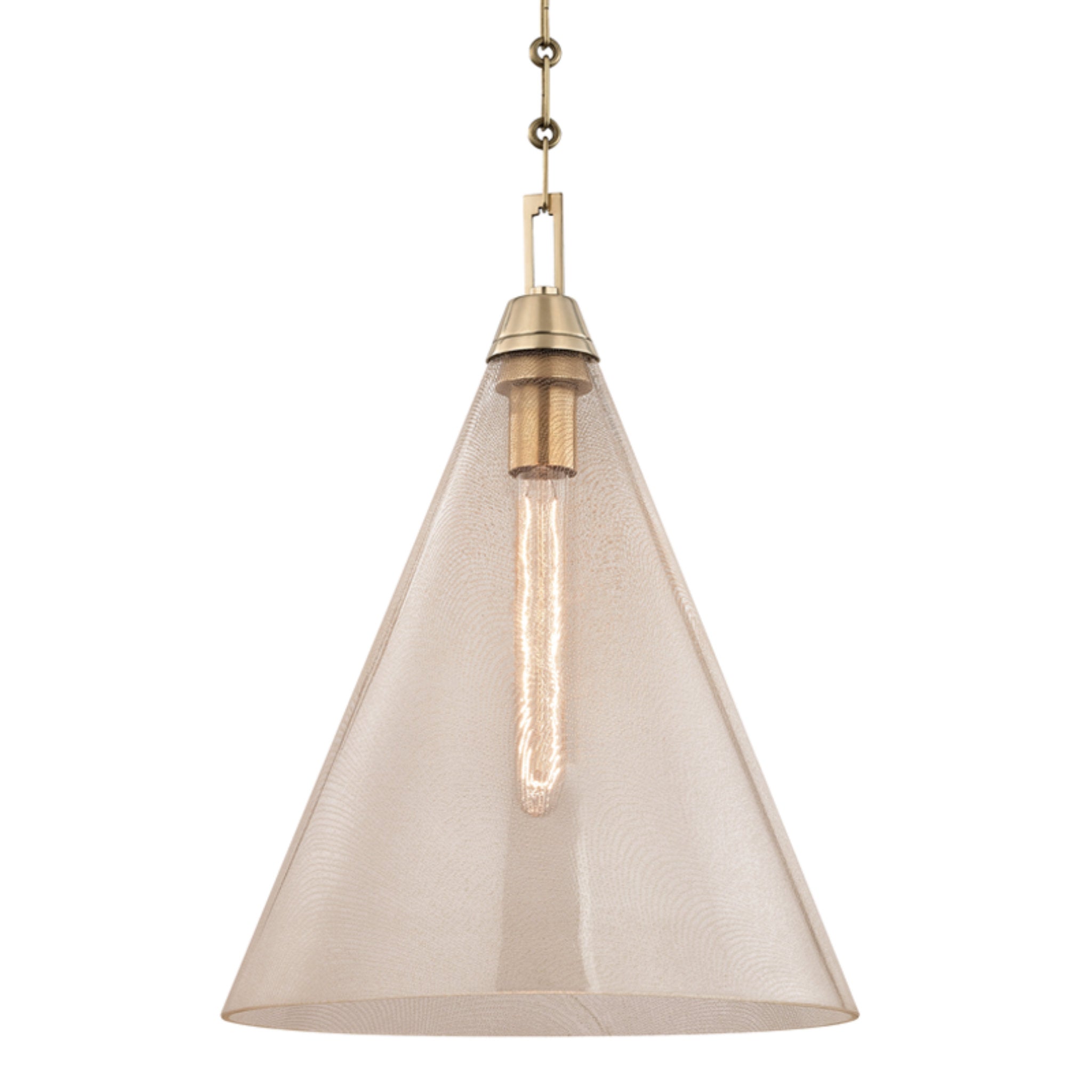 Newbury 1 Light Pendant in Aged Brass