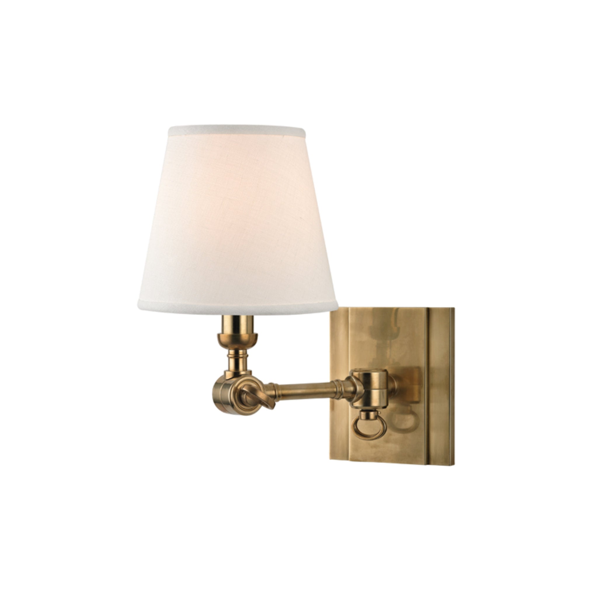 Hillsdale 1 Light Wall Sconce in Aged Brass