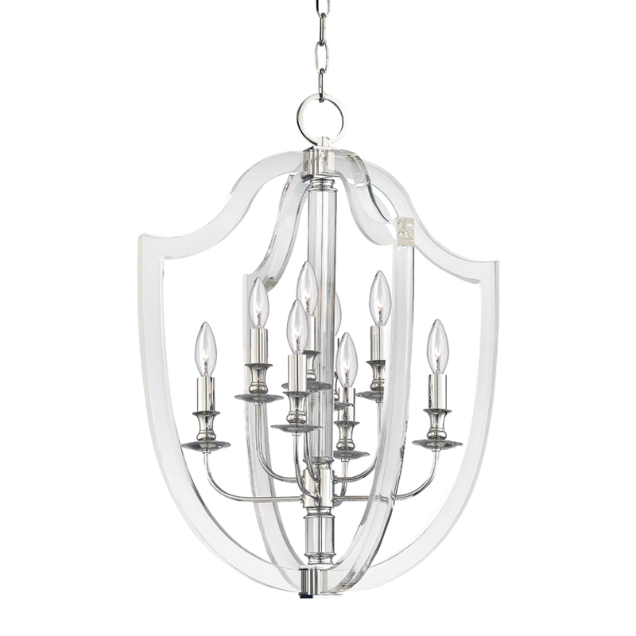 Arietta 8 Light Lantern in Polished Nickel