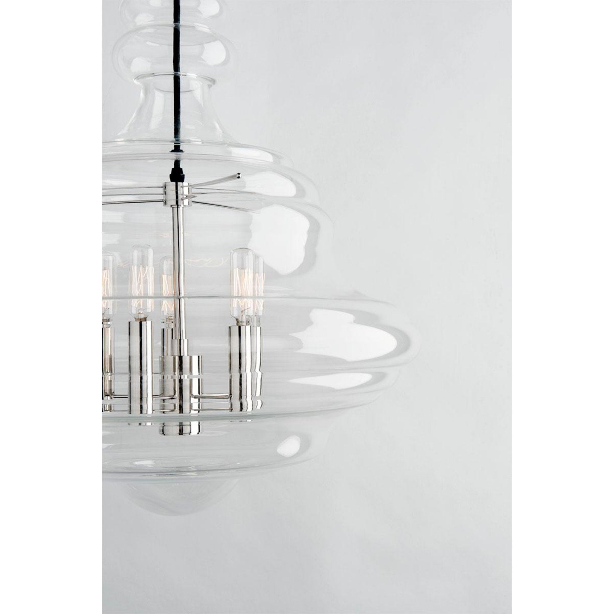 Washington 5 Light Lantern in Polished Nickel