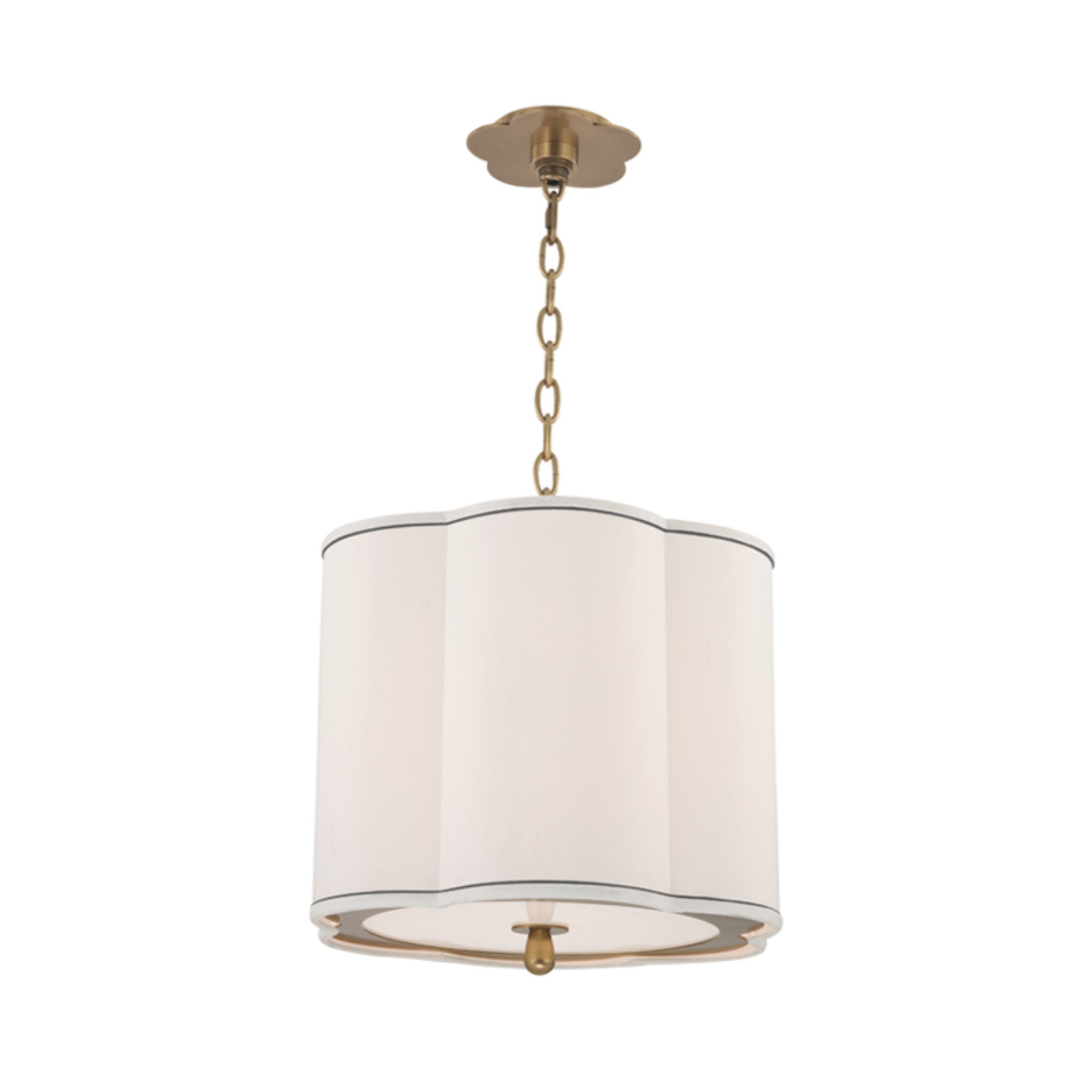 Sweeny 3 Light Pendant in Aged Brass