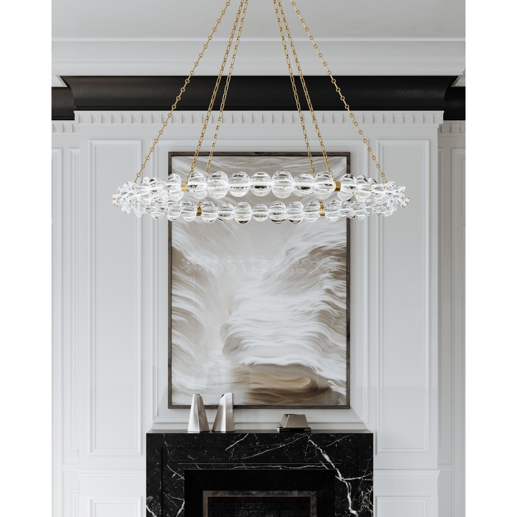 Lindley 1 Light Chandelier in Aged Brass