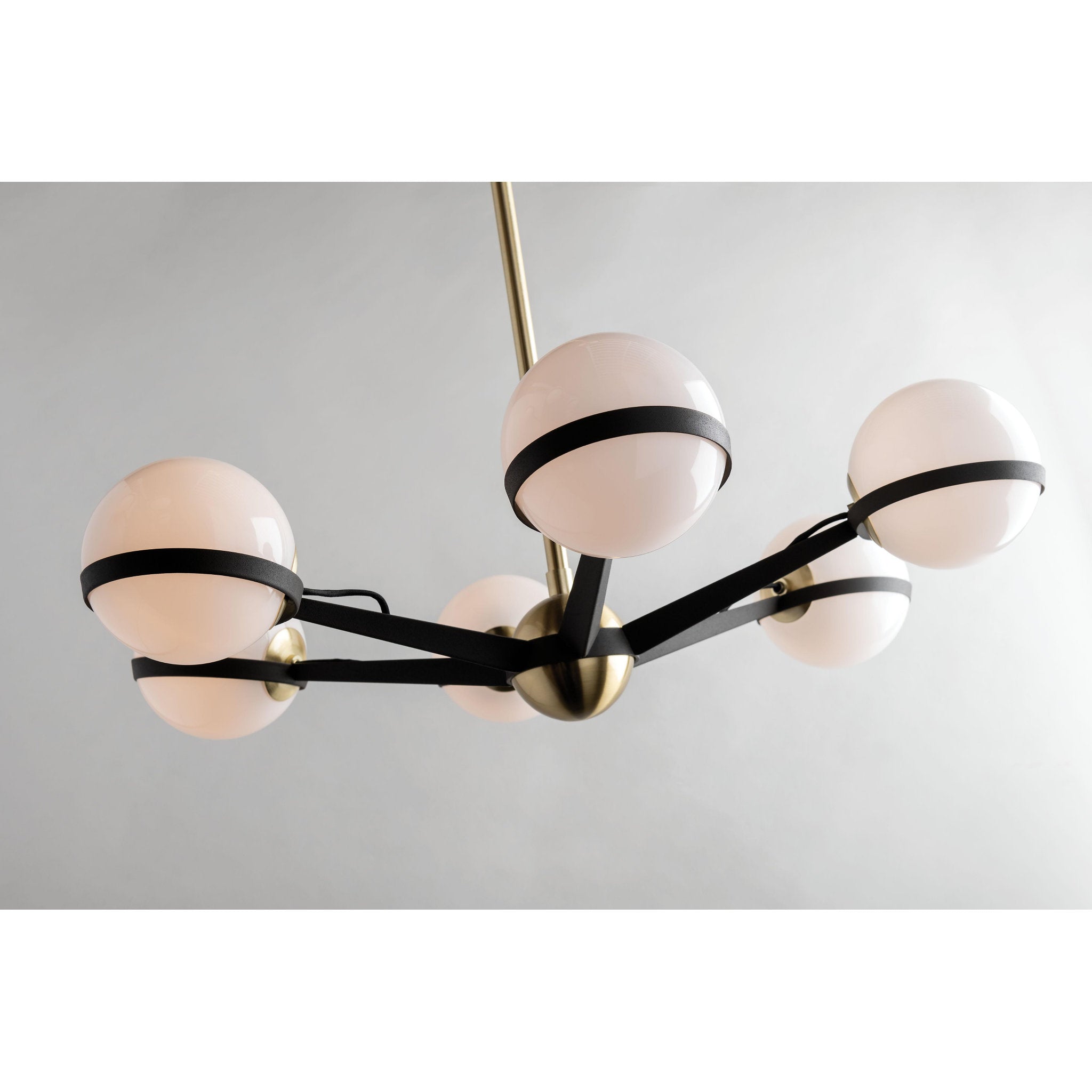 Ace Chandelier 10-Light LED in  Textured Bronze Brushed Brass L50 x W50 x H10.25