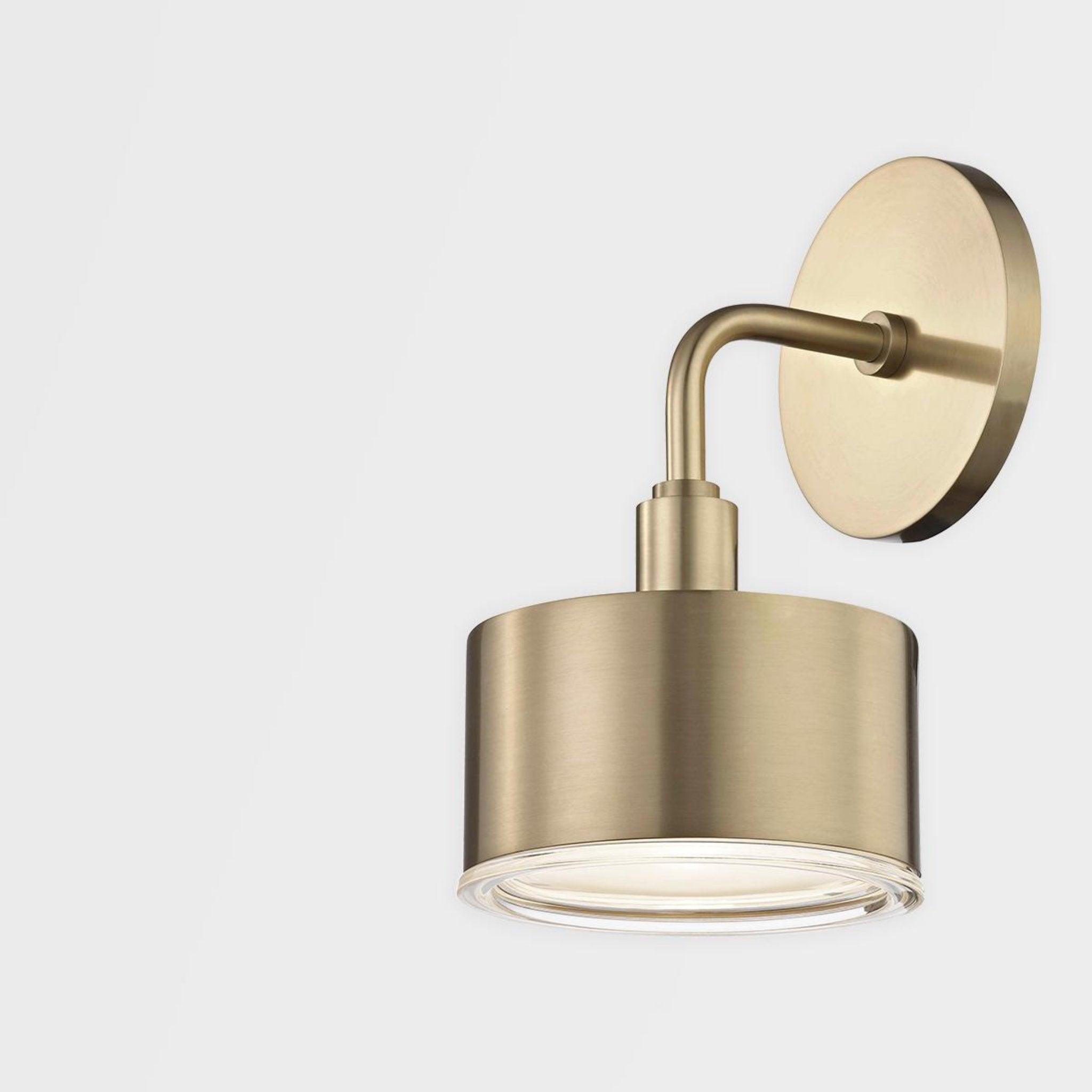 Nora 1-Light Wall Sconce in Aged Brass