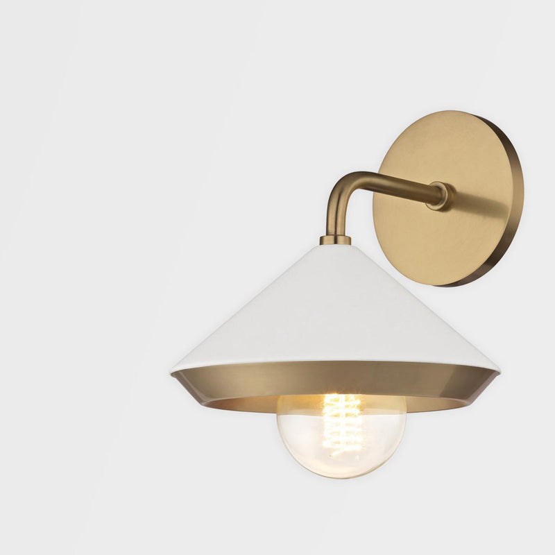 Marnie 1 Light Pendant in Aged Brass/Black – Foundry Lighting