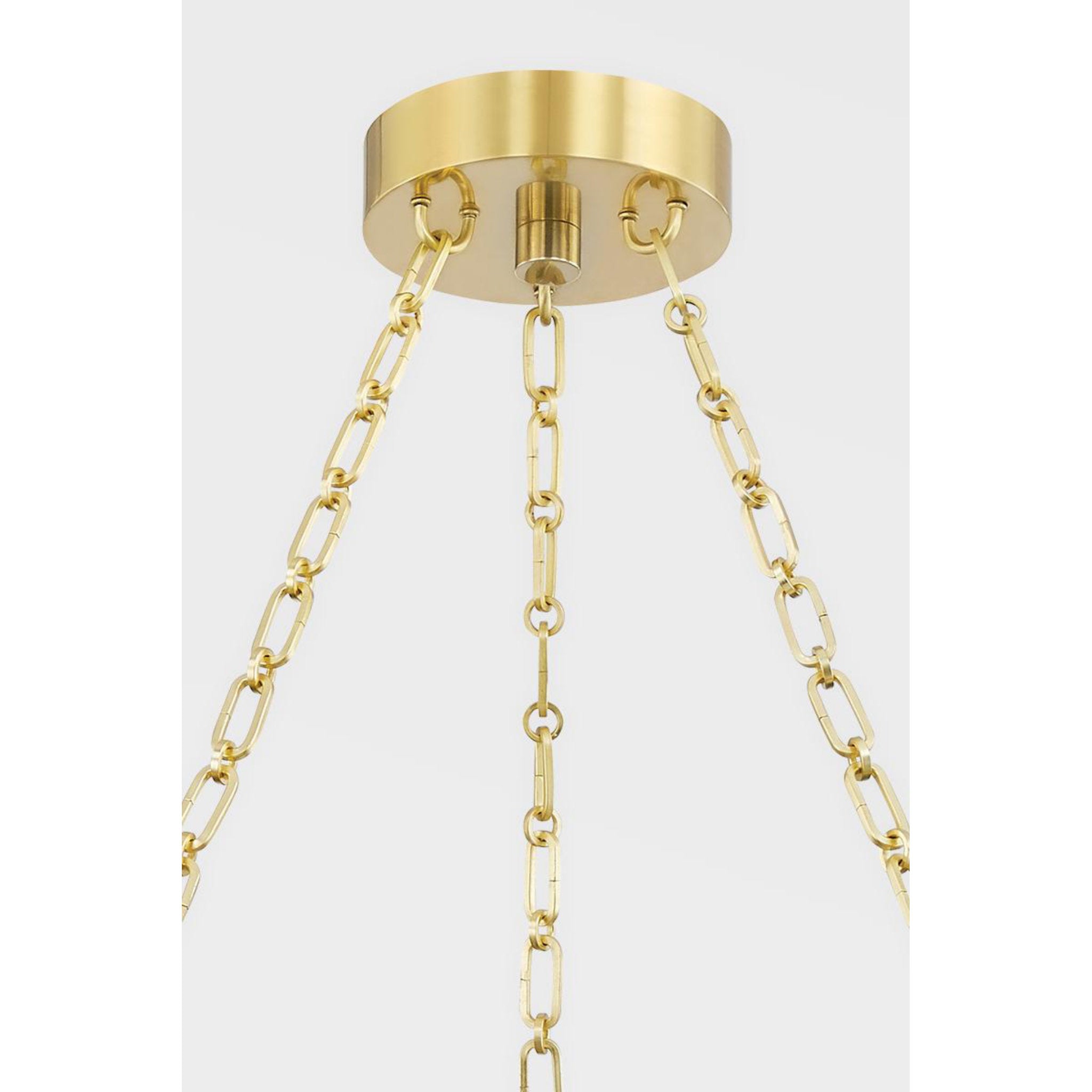 Rosendale 1 Light Chandelier in Aged Brass