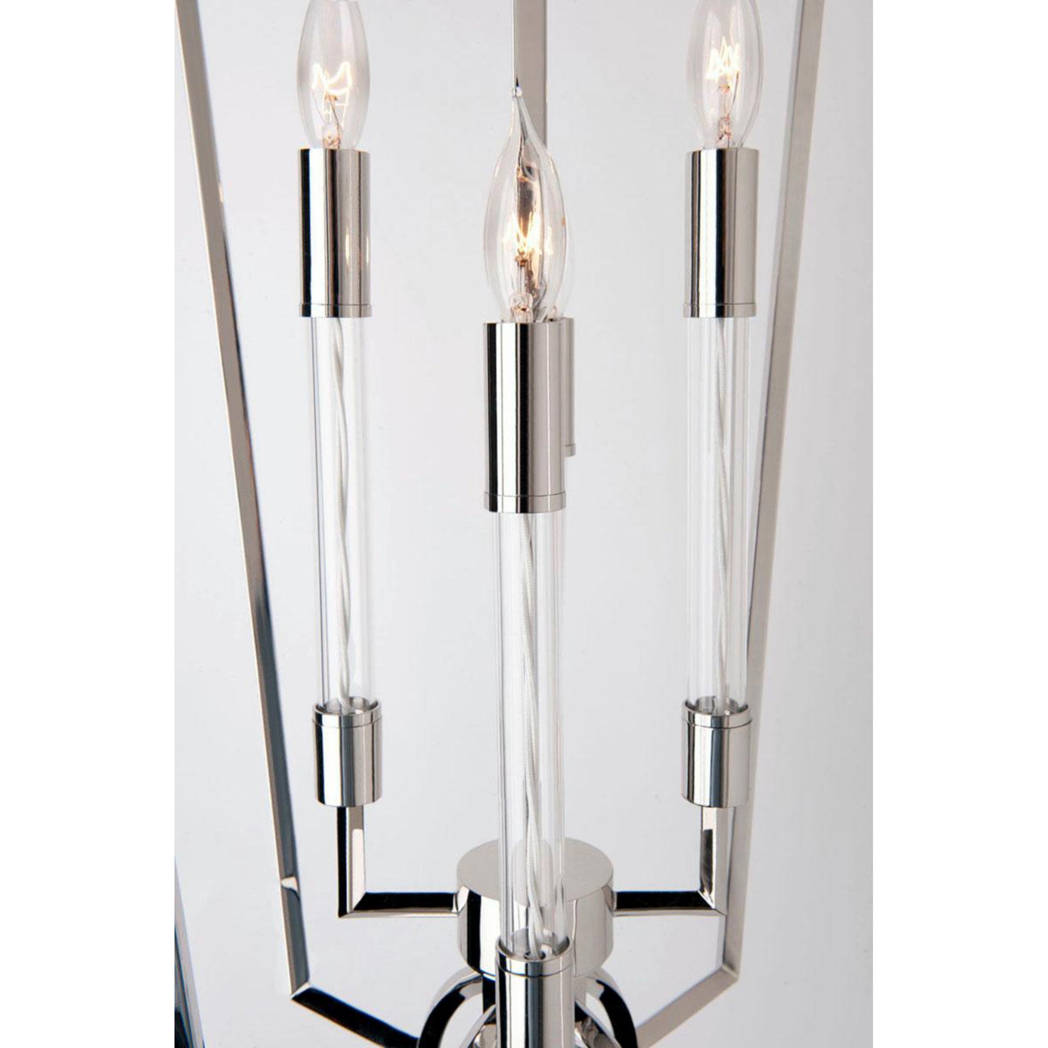 Waterloo 4 Light Lantern in Polished Nickel