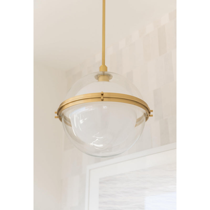 Northport 1 Light Pendant in Aged Brass – Foundry Lighting