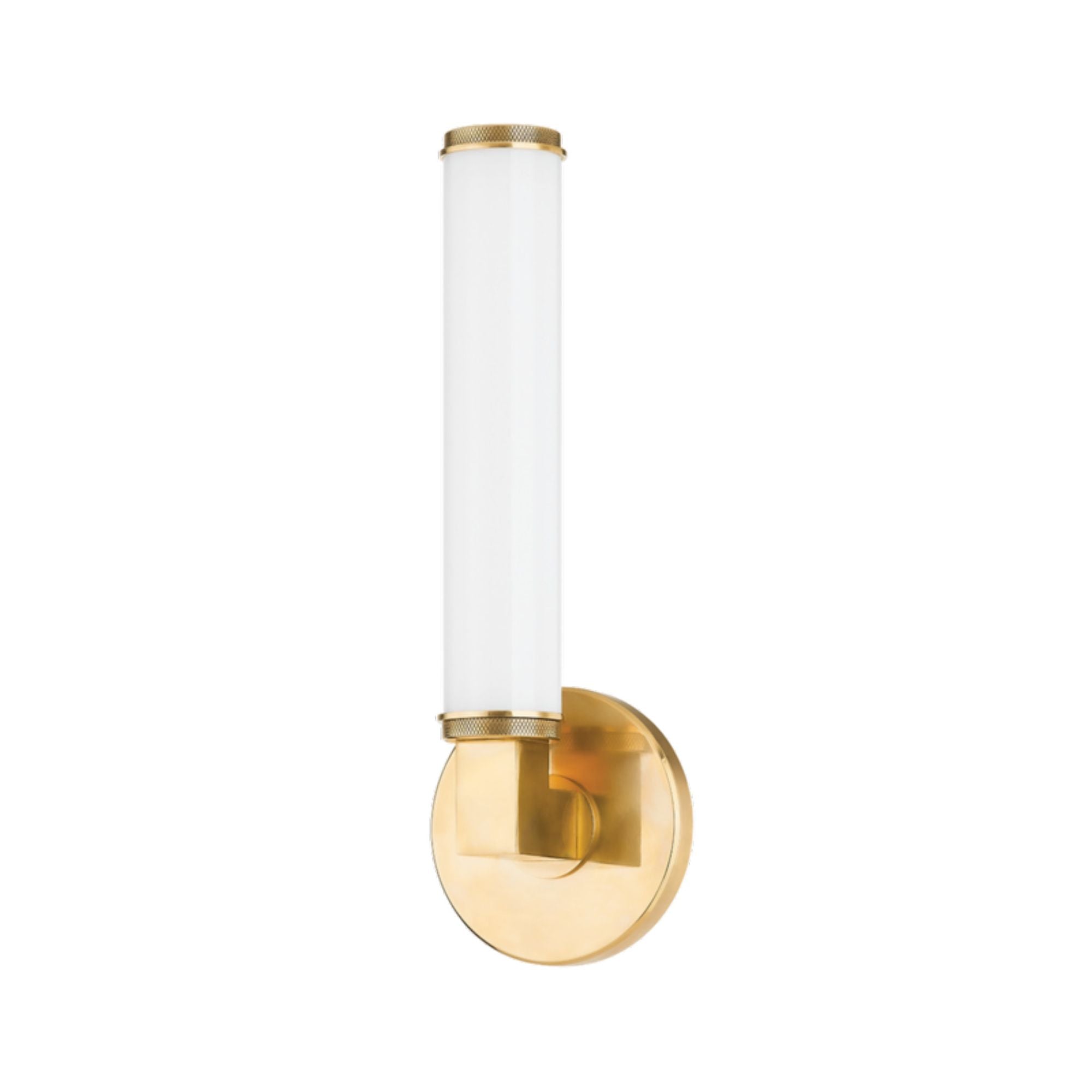 Cromwell 1-Light Wall Sconce in  Aged Brass 4.75L x 4.75W x 13.75H