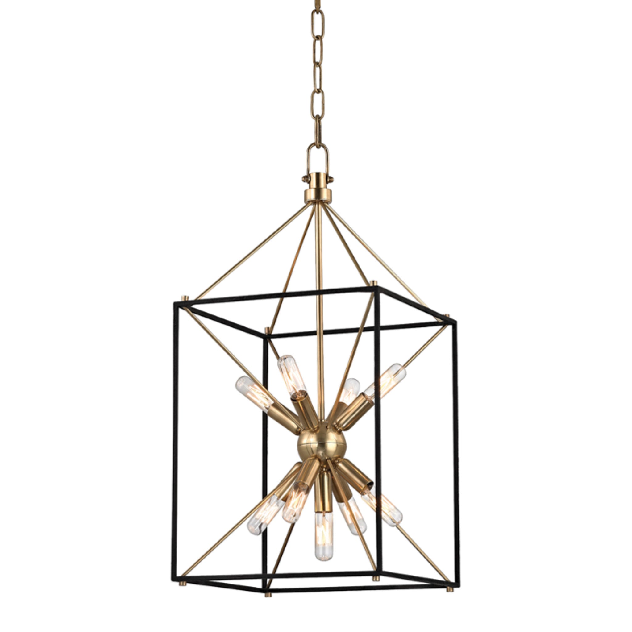 Glendale 9 Light Lantern in Aged Brass