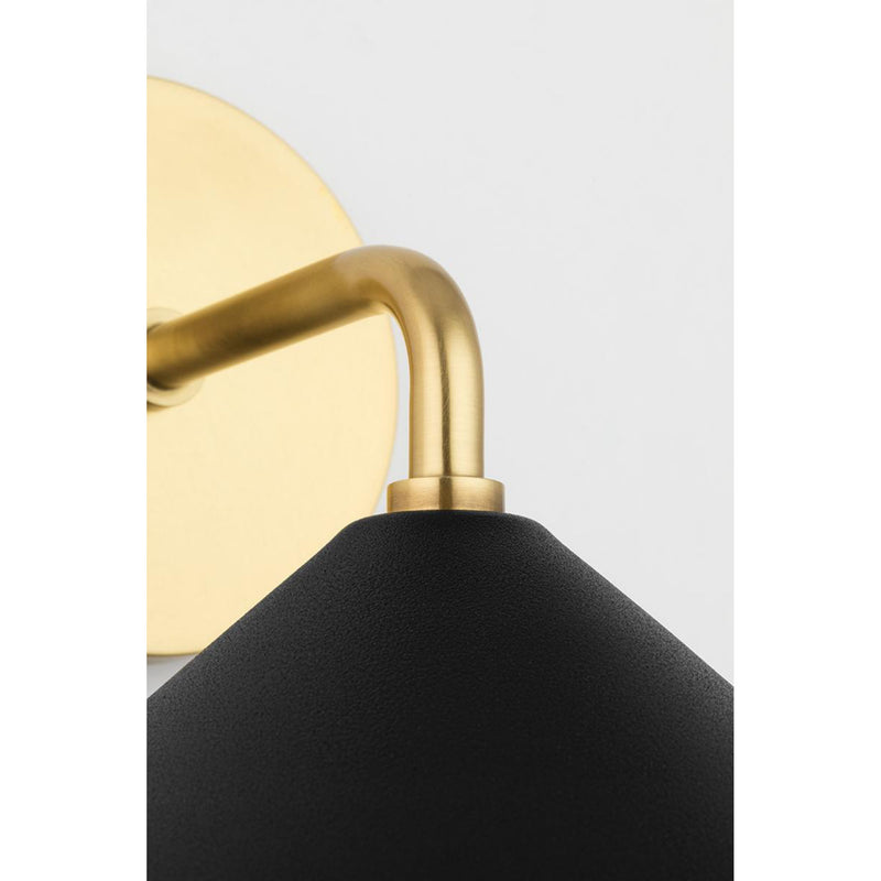 Marnie 1 Light Pendant in Aged Brass/Black – Foundry Lighting