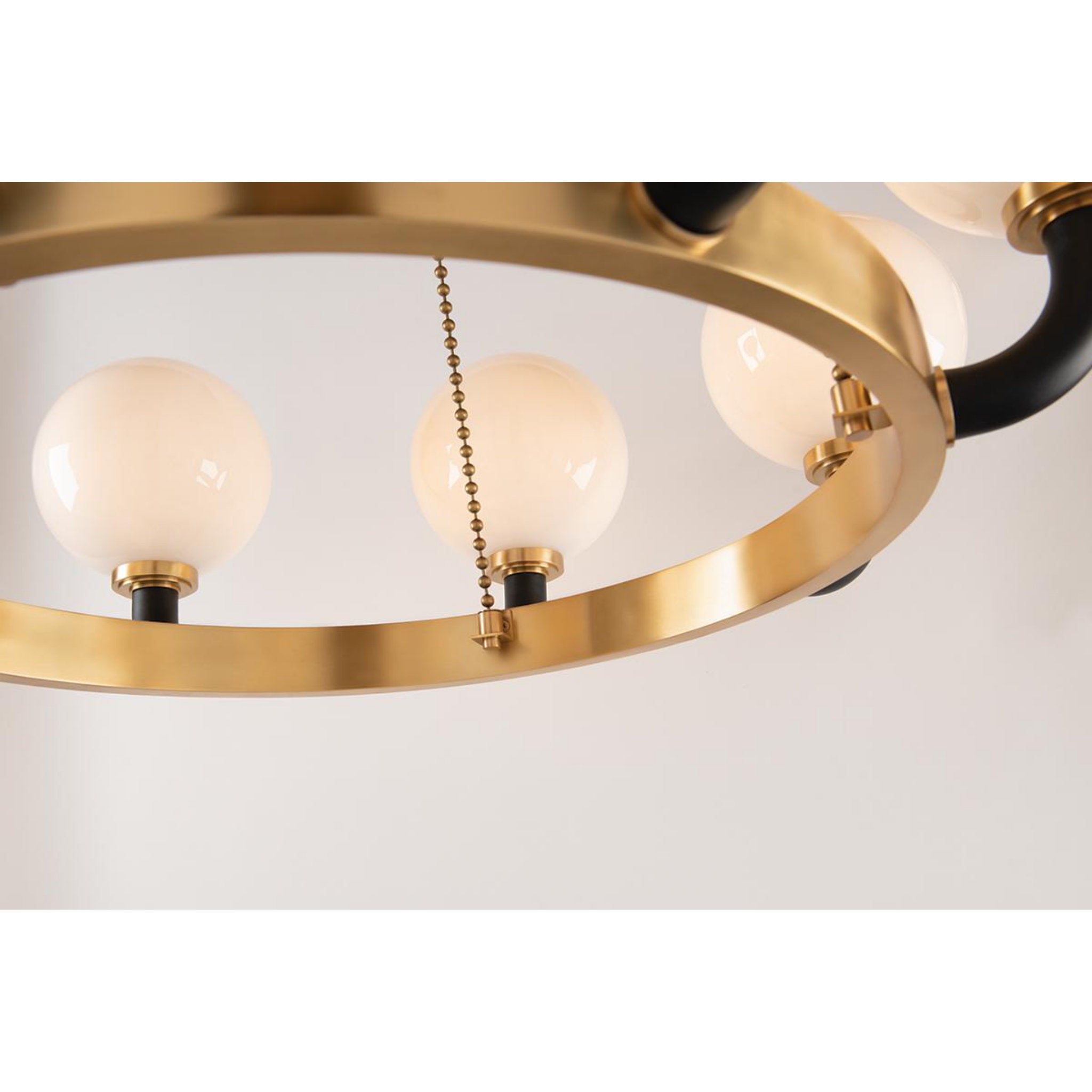 Werner 12 Light Chandelier in Aged Brass/black