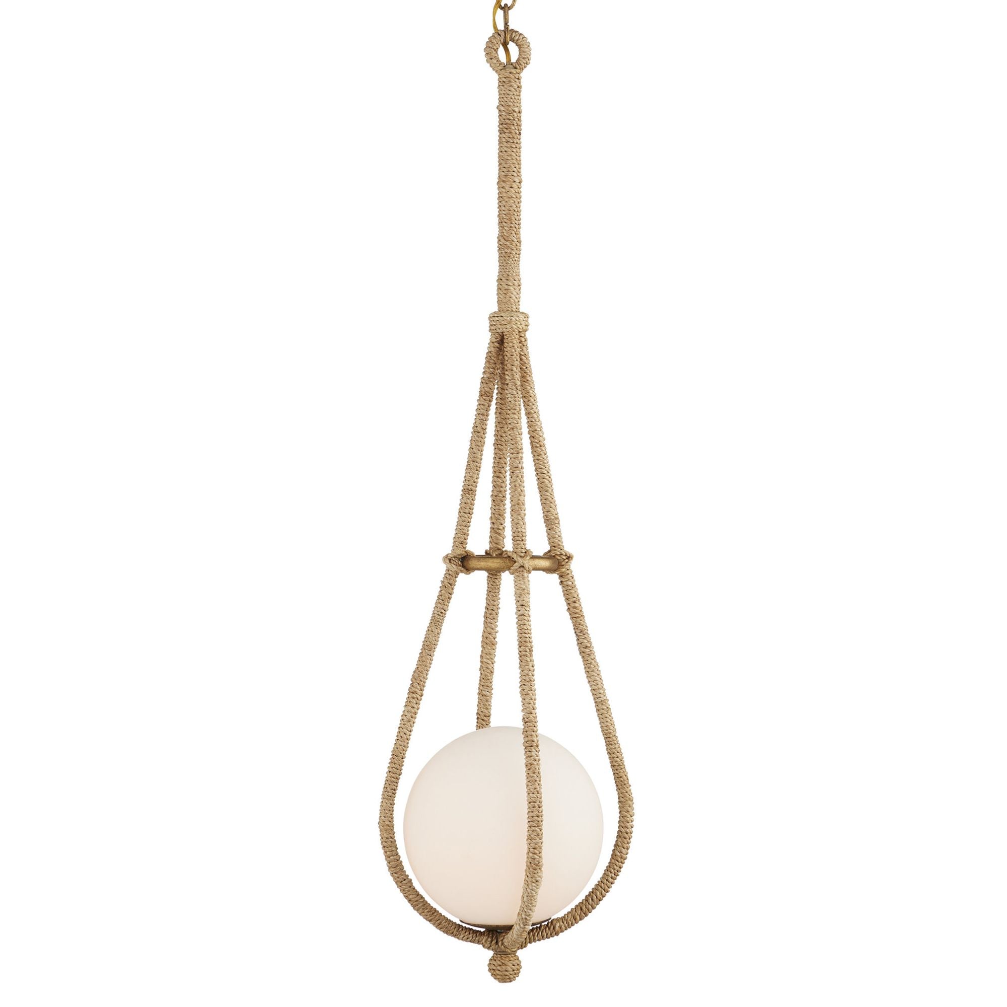 Passageway Rope Pendant - Natural/Dorado Gold/Frosted White